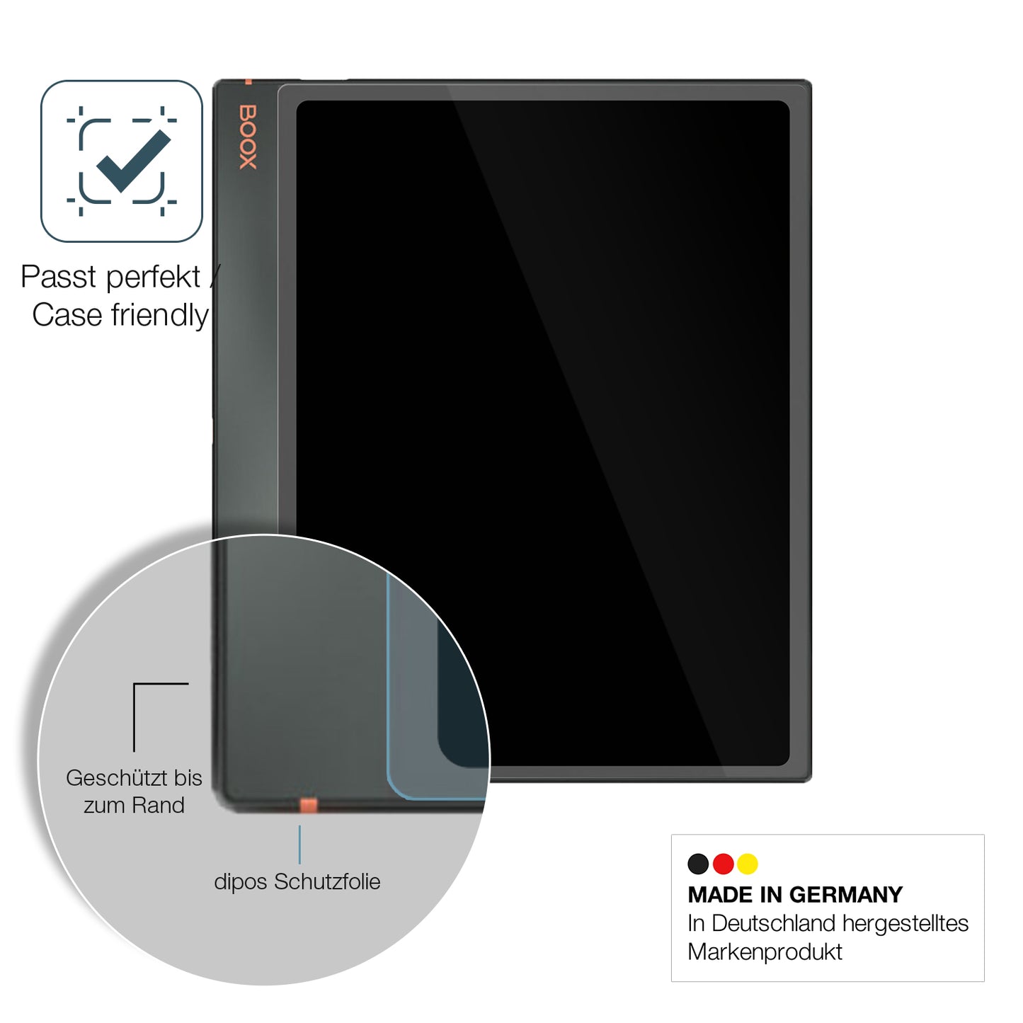 Besonders flexibler Displayschutz mit Anti-Shock-Schicht im Materialmix