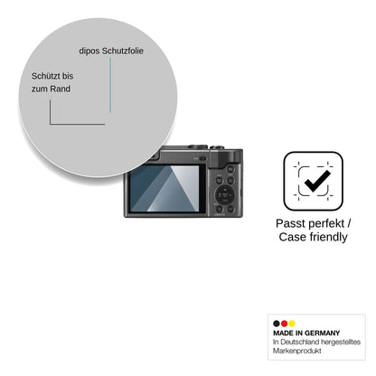 2x Screen Protector for Panasonic Lumix DC-TZ90 Flexible Glass 9H dipos