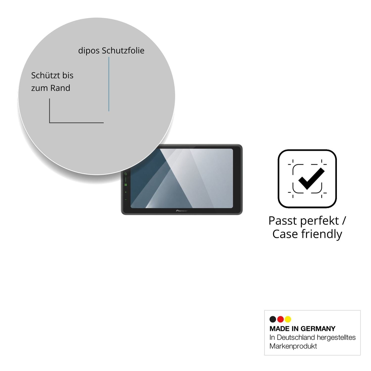 Besonders flexibler Displayschutz mit Anti-Shock-Schicht im Materialmix