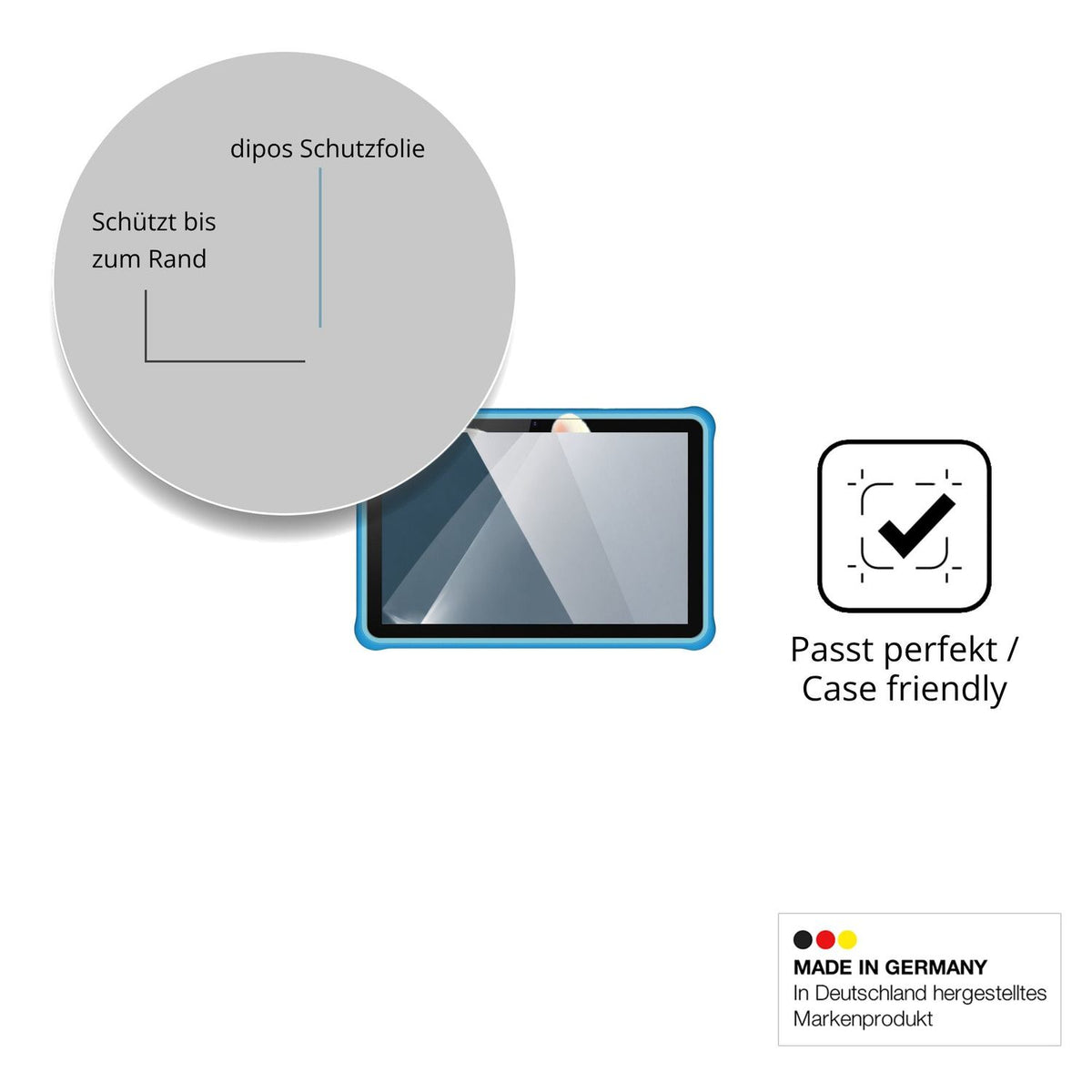 Besonders flexibler Displayschutz mit Anti-Shock-Schicht im Materialmix