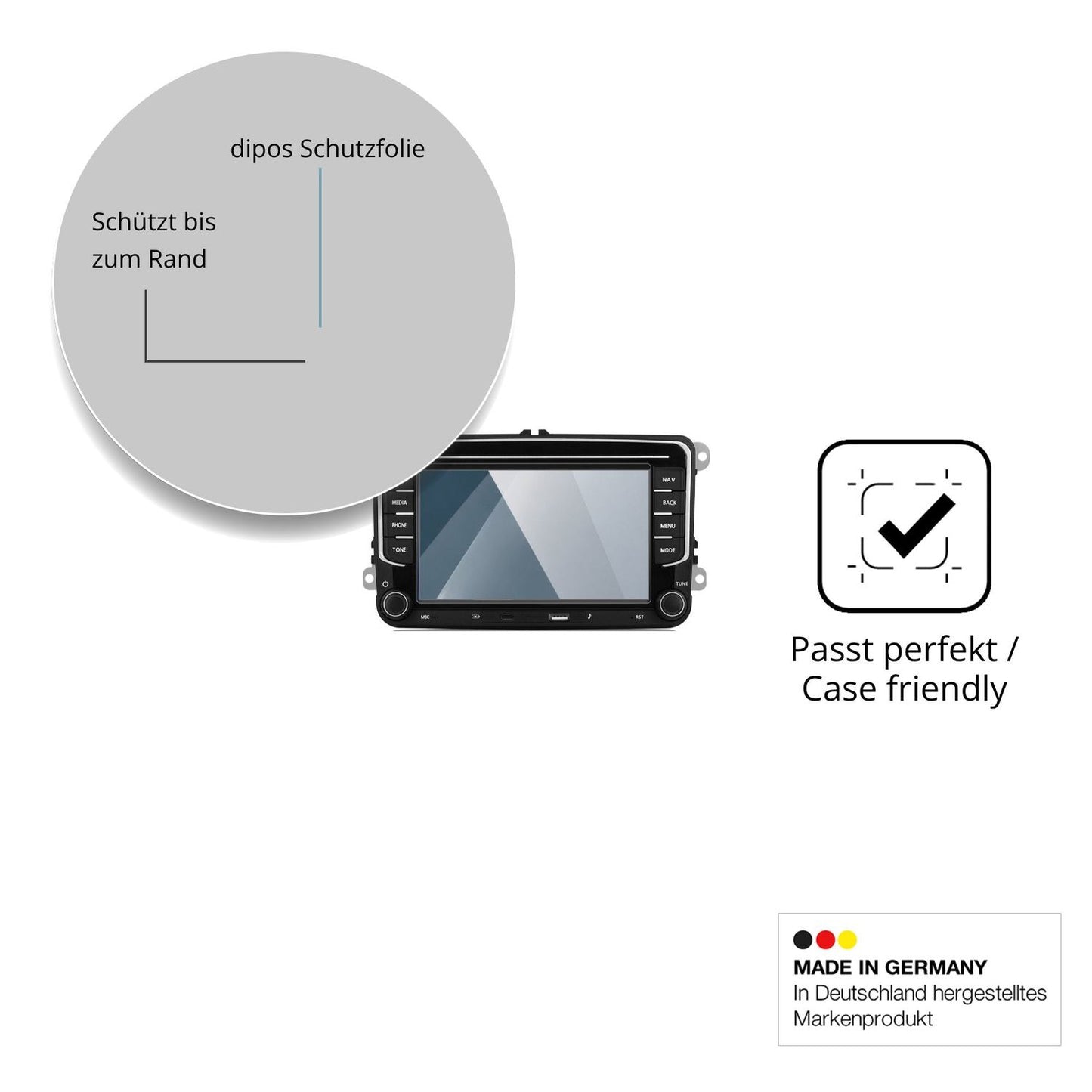 Besonders flexibler Displayschutz mit Anti-Shock-Schicht im Materialmix