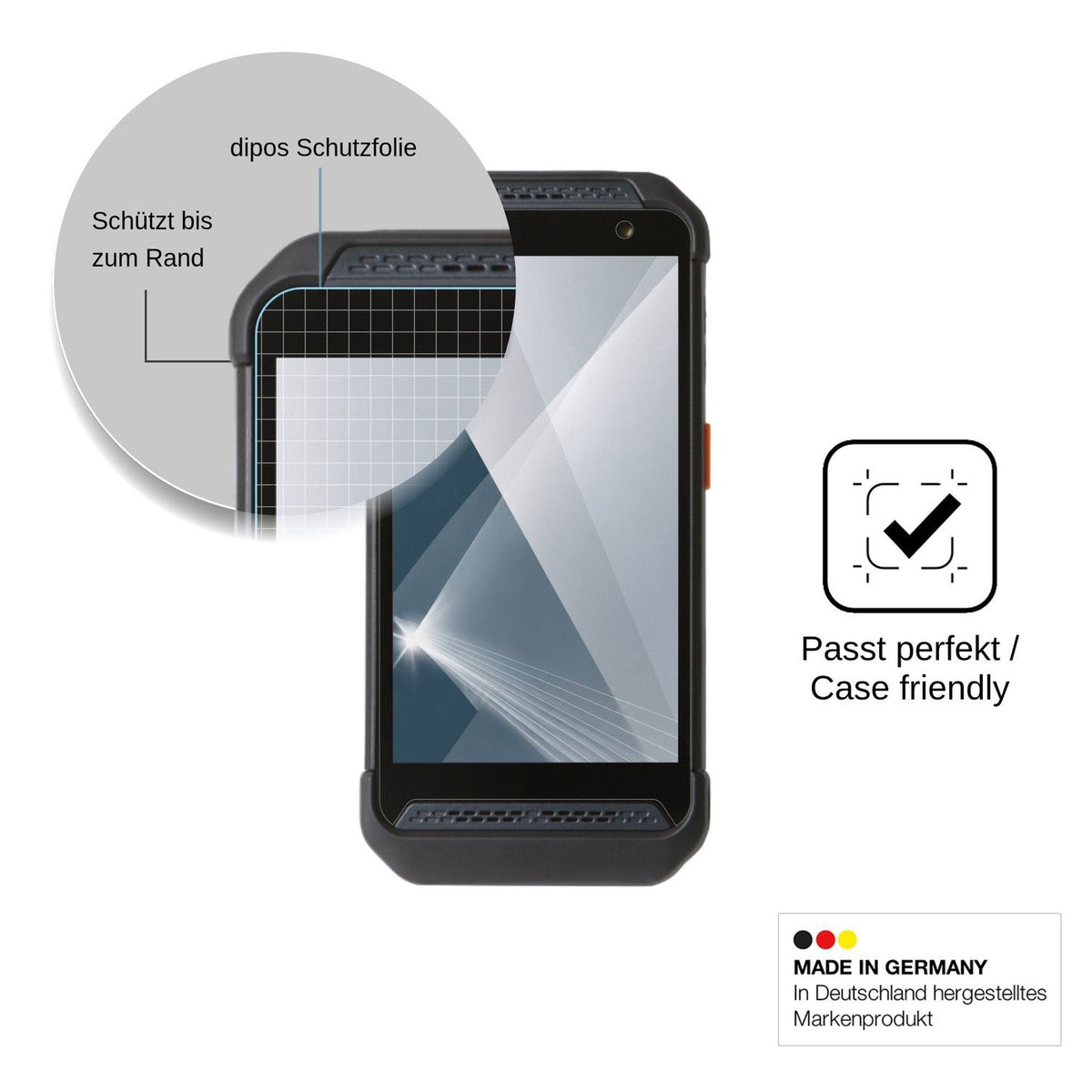 2x Screen Protector for Point Mobile PM86 Flexible Glass 9H dipos