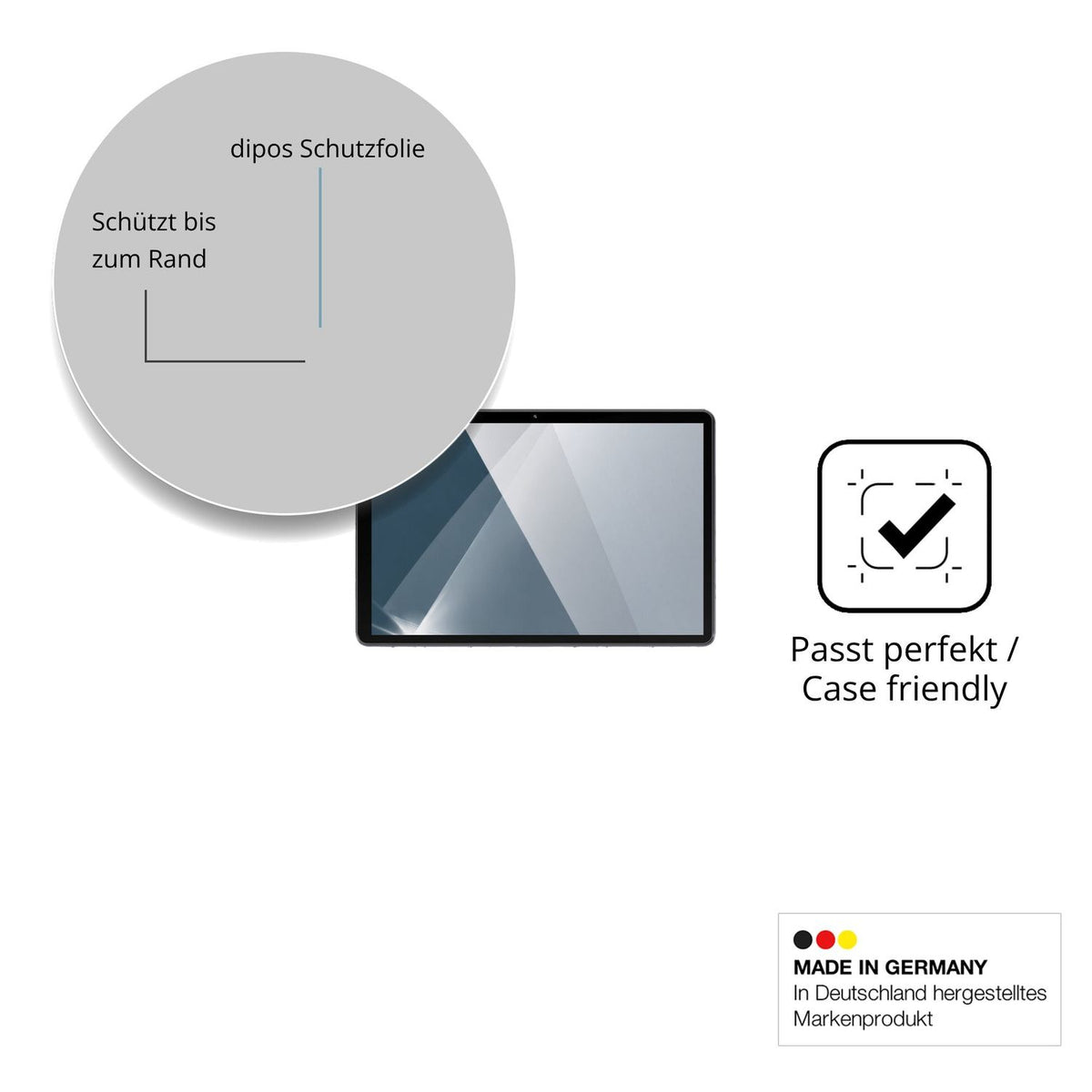 Besonders flexibler Displayschutz mit Anti-Shock-Schicht im Materialmix