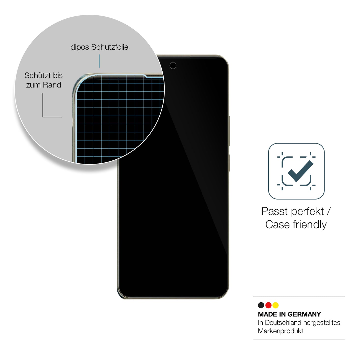 Besonders flexibler Displayschutz mit Anti-Shock-Schicht im Materialmix