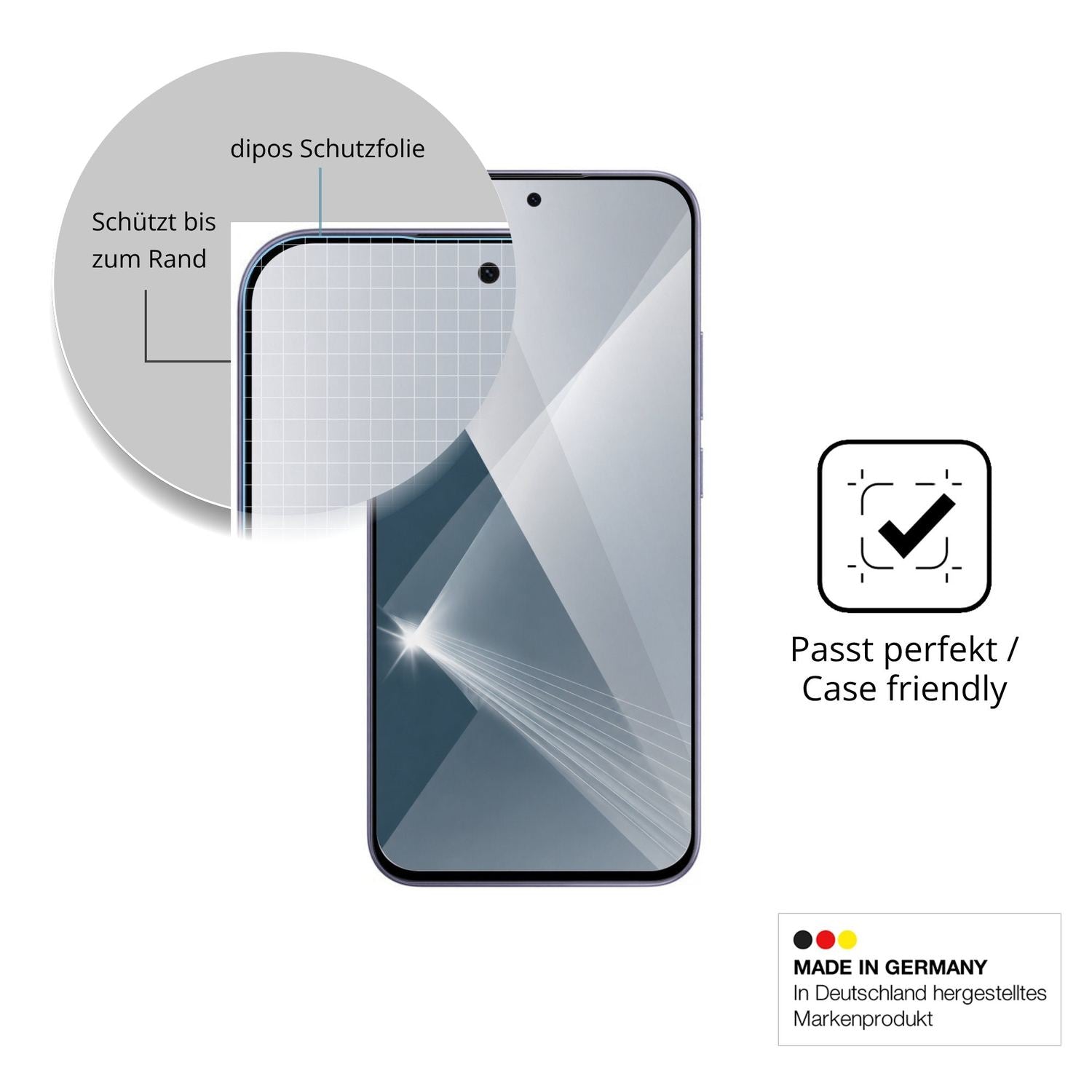 Besonders flexibler Displayschutz mit Anti-Shock-Schicht im Materialmix