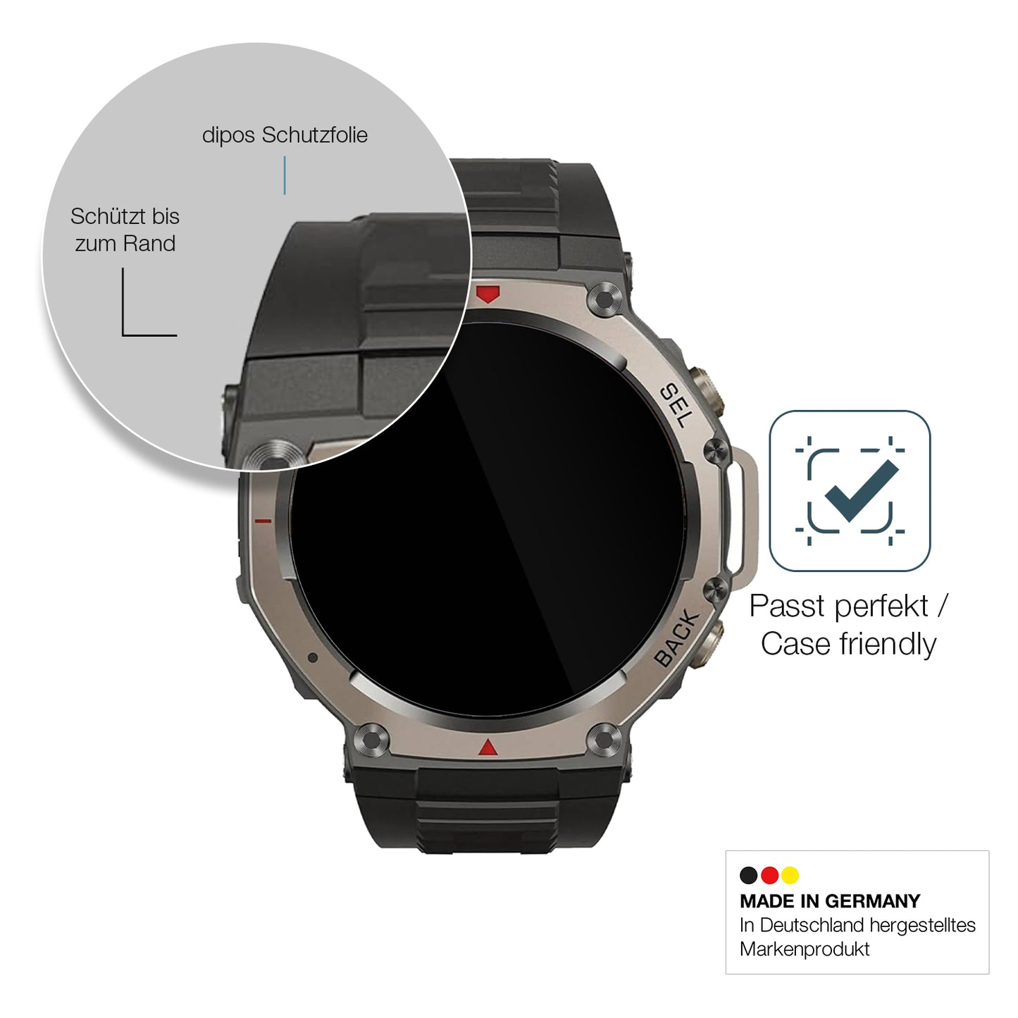 Besonders flexibler Displayschutz mit Anti-Shock-Schicht im Materialmix