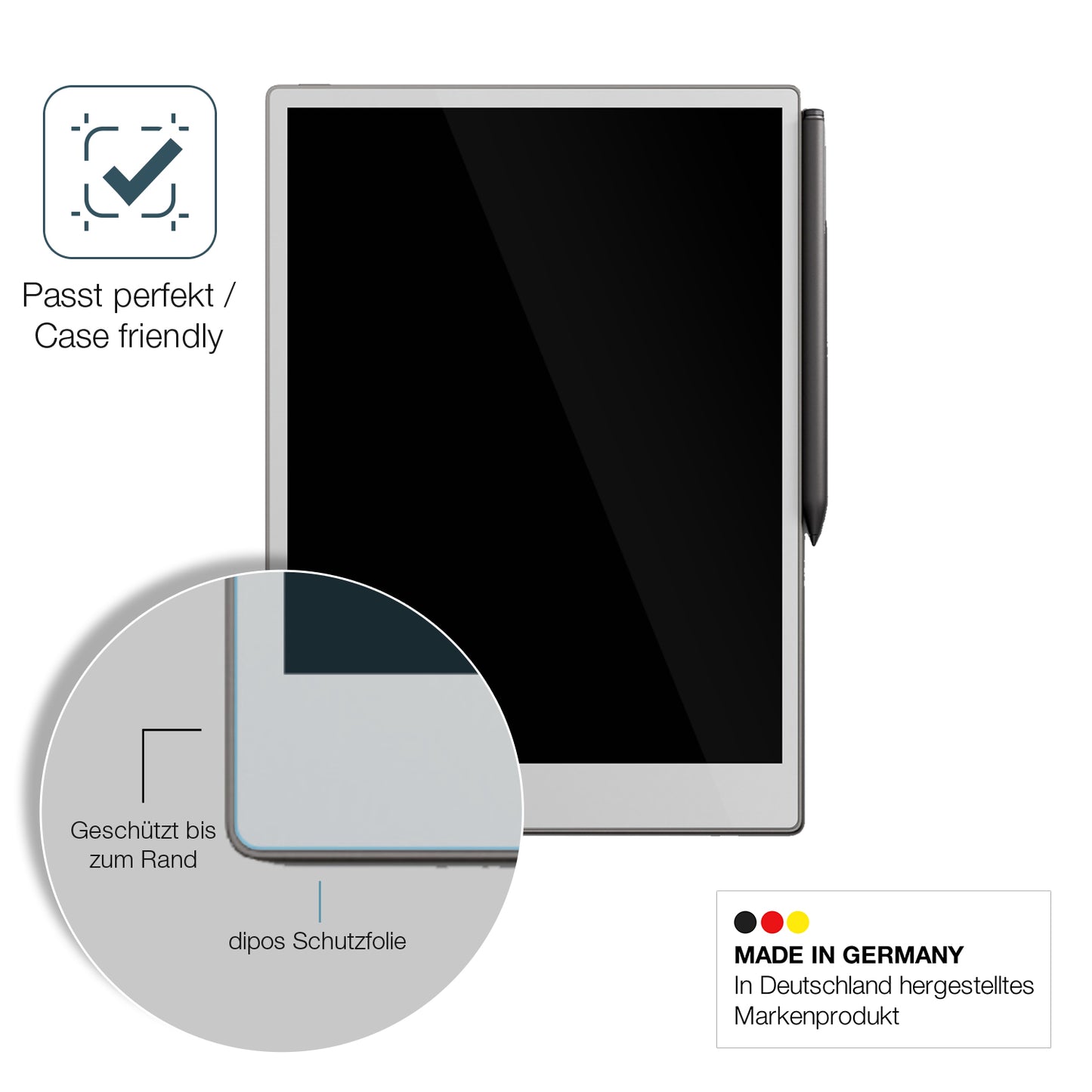 Besonders flexibler Displayschutz mit Anti-Shock-Schicht im Materialmix