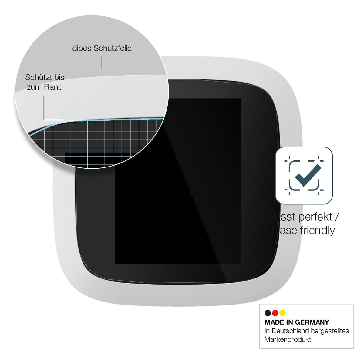 Besonders flexibler Displayschutz mit Anti-Shock-Schicht im Materialmix