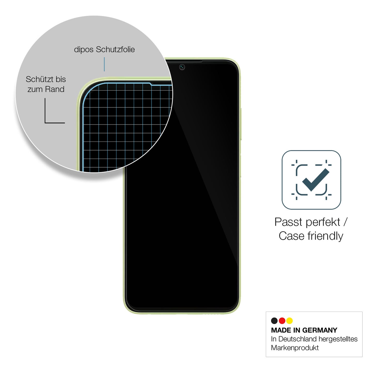 Besonders flexibler Displayschutz mit Anti-Shock-Schicht im Materialmix