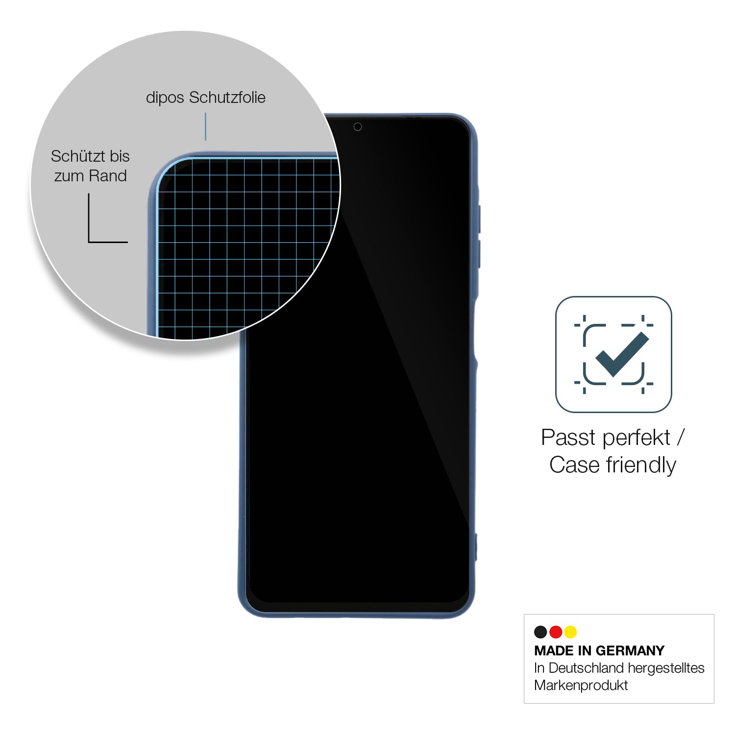 Besonders flexibler Displayschutz mit Anti-Shock-Schicht im Materialmix