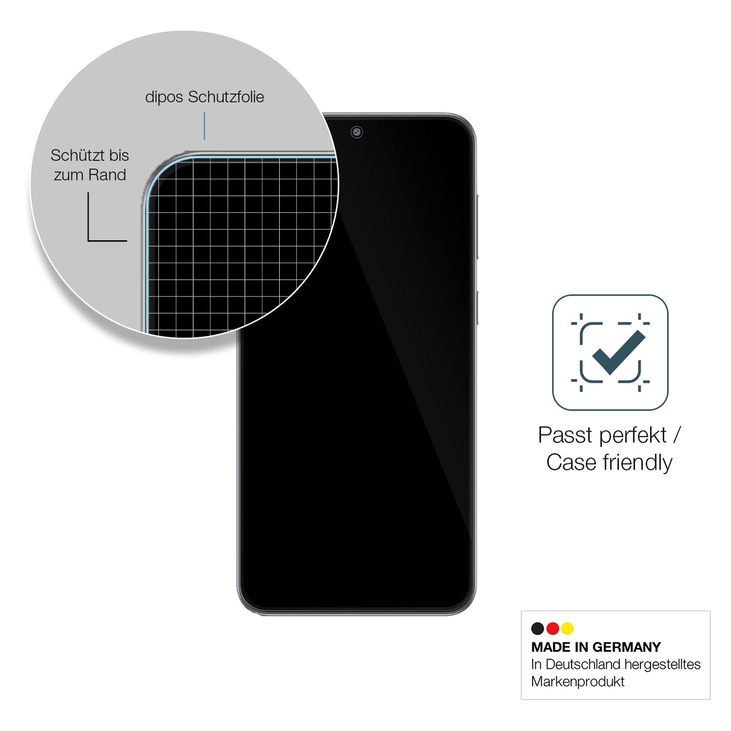 Besonders flexibler Displayschutz mit Anti-Shock-Schicht im Materialmix