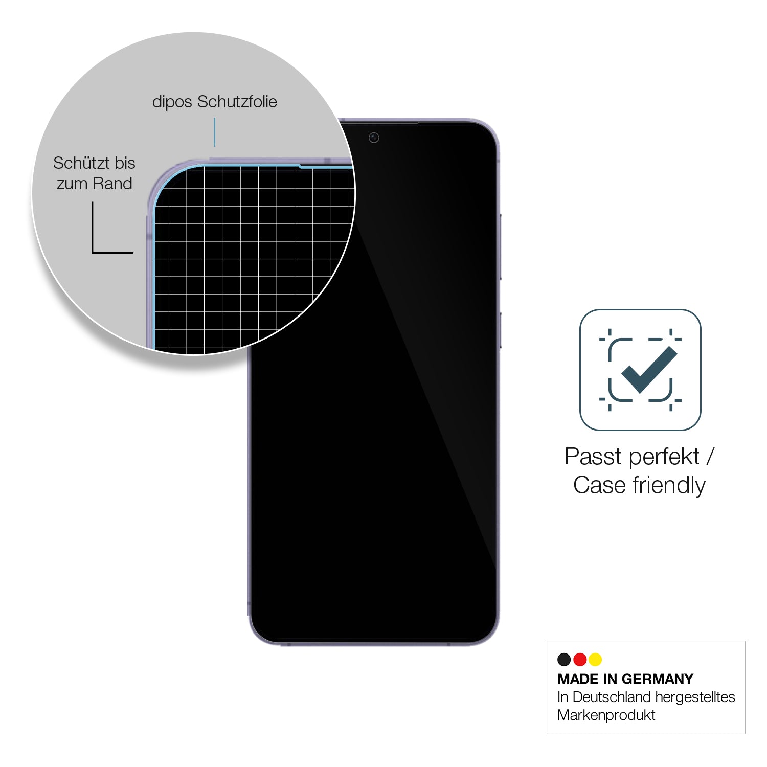 Besonders flexibler Displayschutz mit Anti-Shock-Schicht im Materialmix
