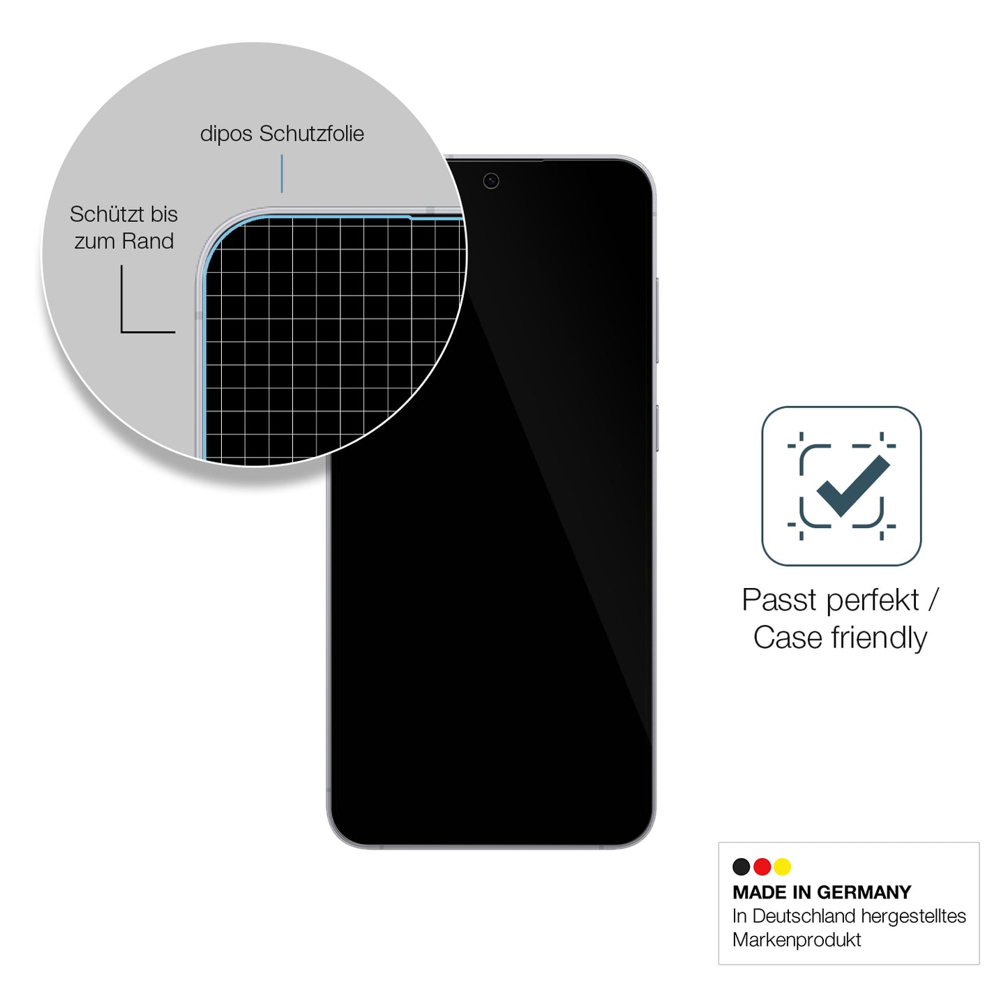 Besonders flexibler Displayschutz mit Anti-Shock-Schicht im Materialmix
