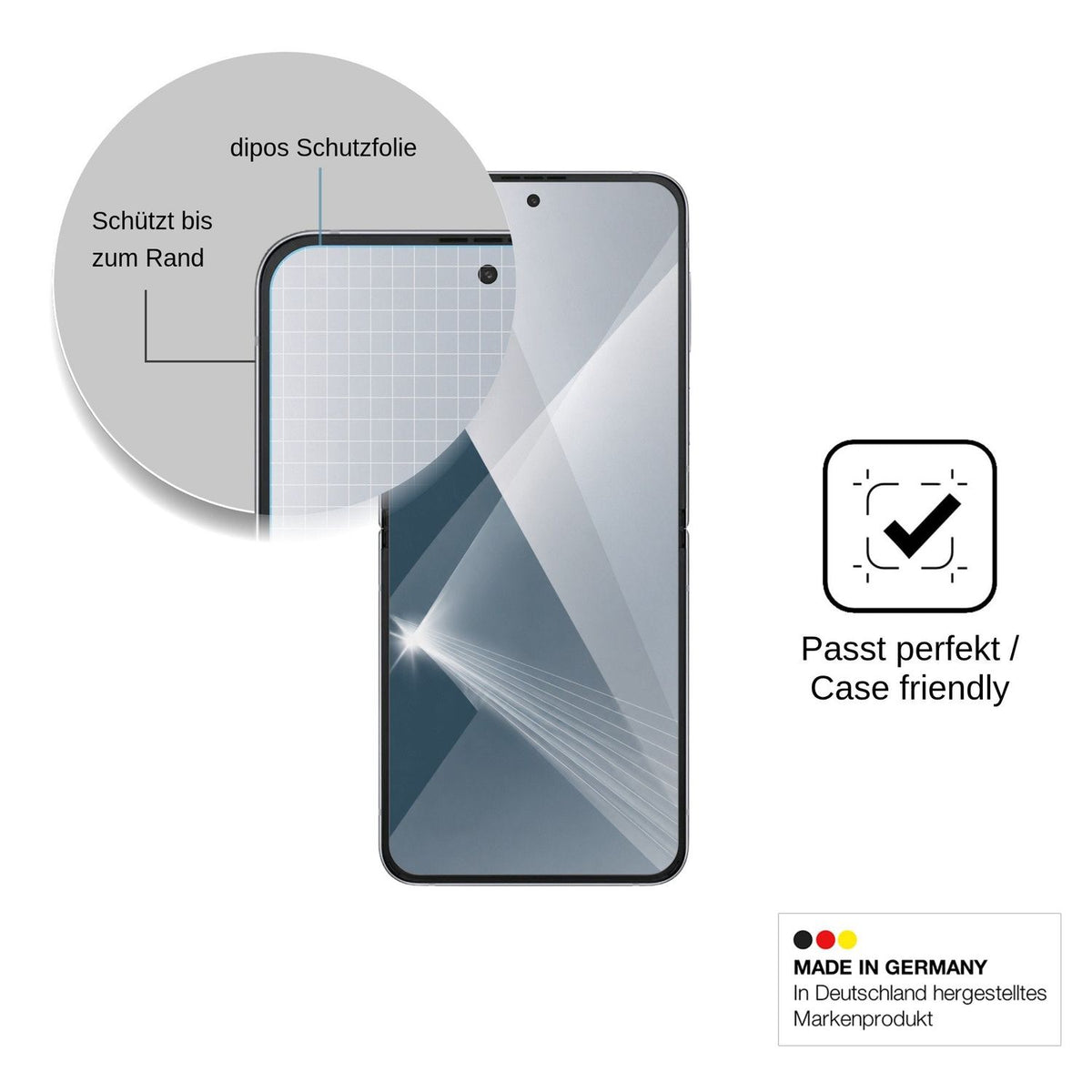 2x Screen Protector for Samsung Galaxy Z Flip4 5G Inside Flexible Glass 9H dipos