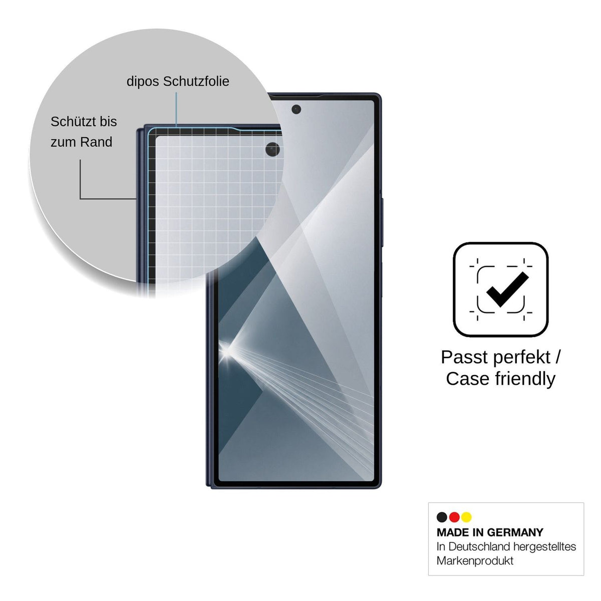 2x Screen Protector for Samsung Galaxy Z Fold6 Outside Flexible Glass 9H dipos