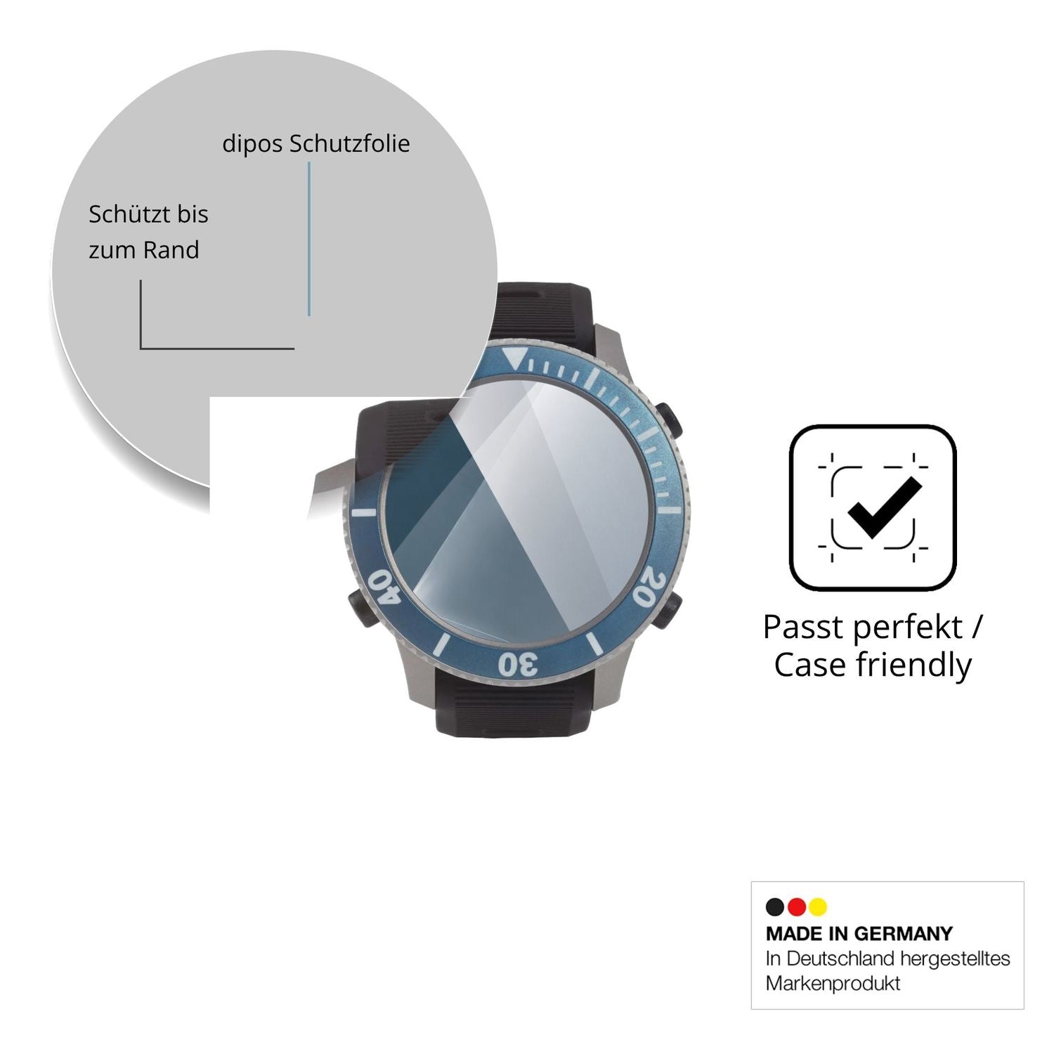 Besonders flexibler Displayschutz mit Anti-Shock-Schicht im Materialmix