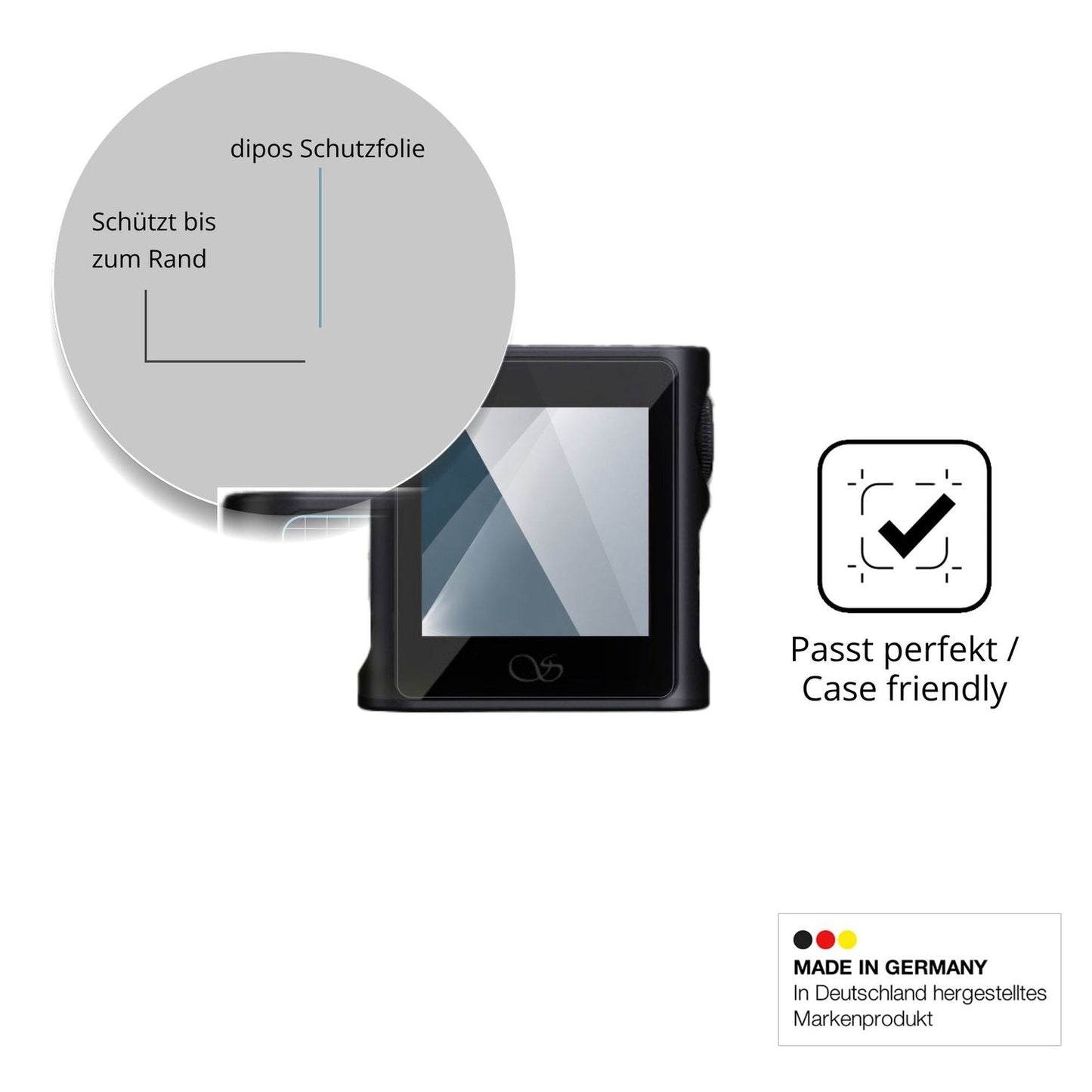 Besonders flexibler Displayschutz mit Anti-Shock-Schicht im Materialmix