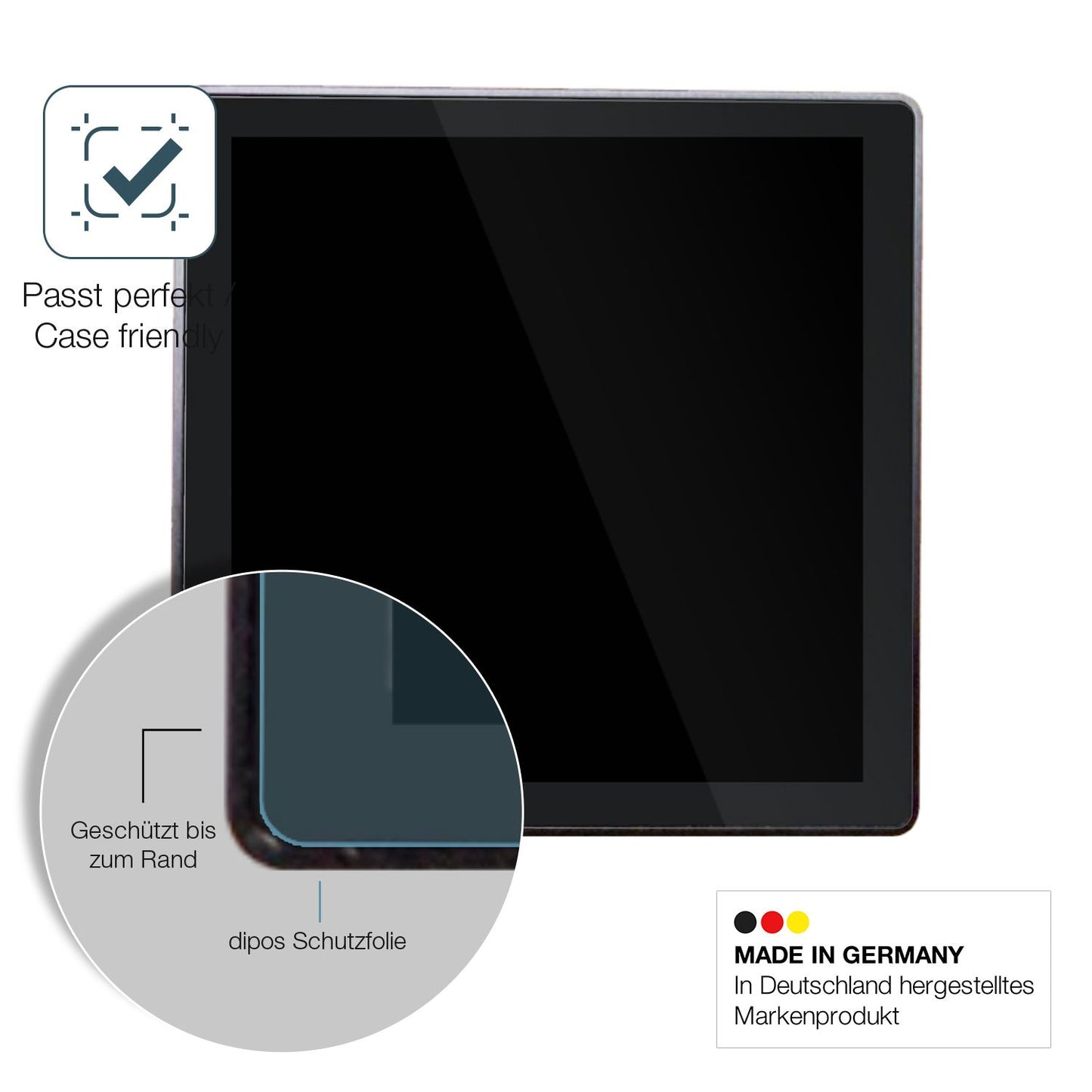Besonders flexibler Displayschutz mit Anti-Shock-Schicht im Materialmix