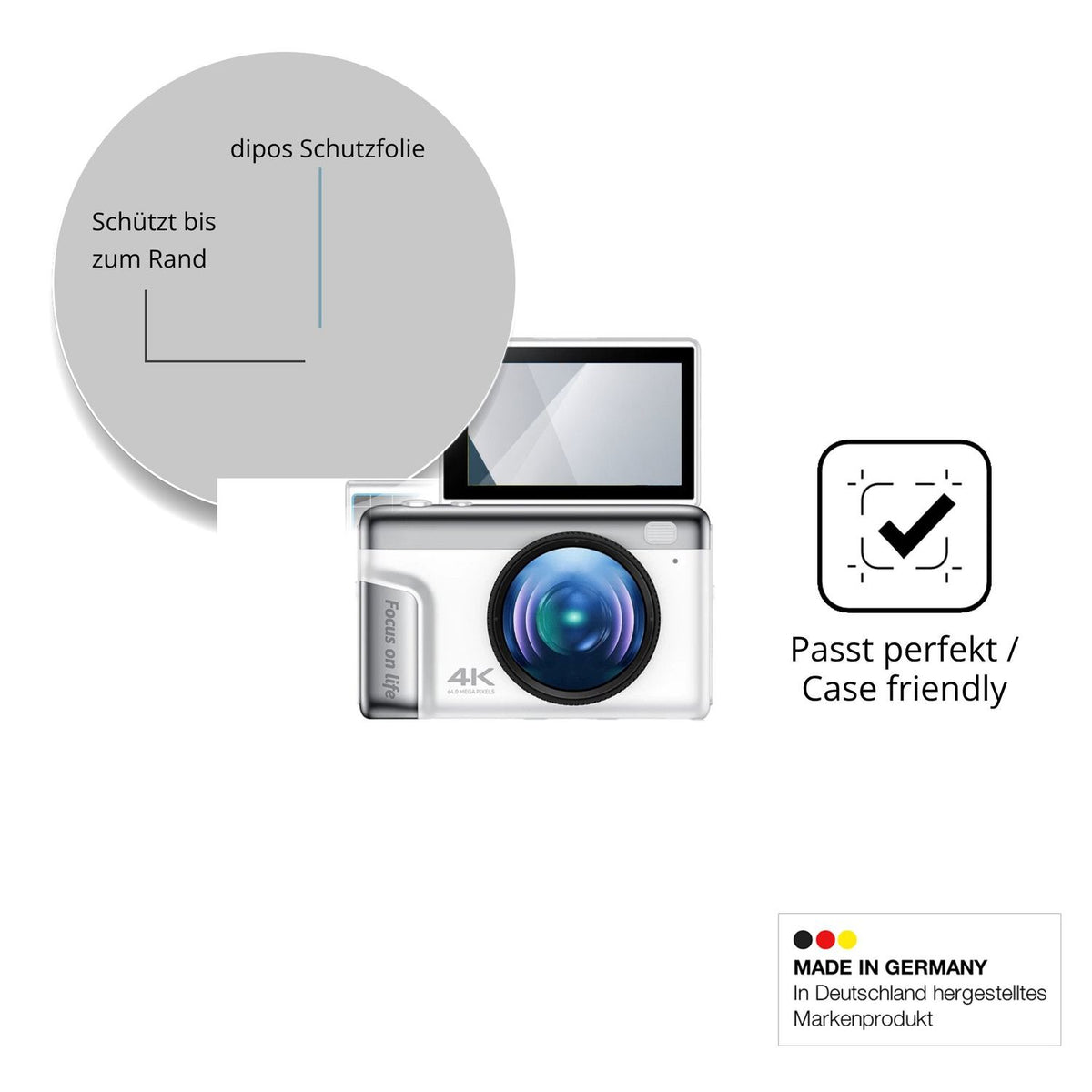 Besonders flexibler Displayschutz mit Anti-Shock-Schicht im Materialmix