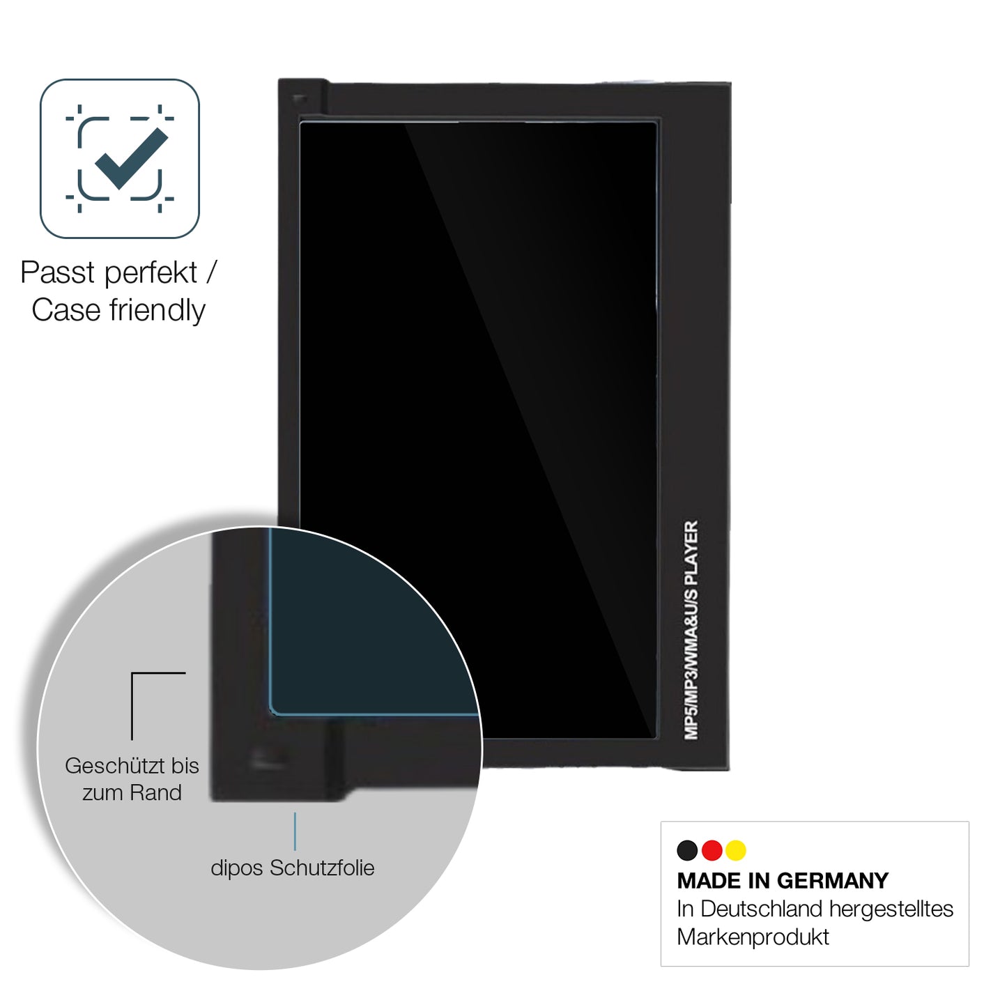 Besonders flexibler Displayschutz mit Anti-Shock-Schicht im Materialmix
