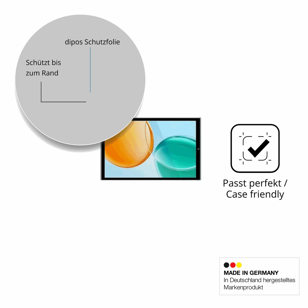 Besonders flexibler Displayschutz mit Anti-Shock-Schicht im Materialmix