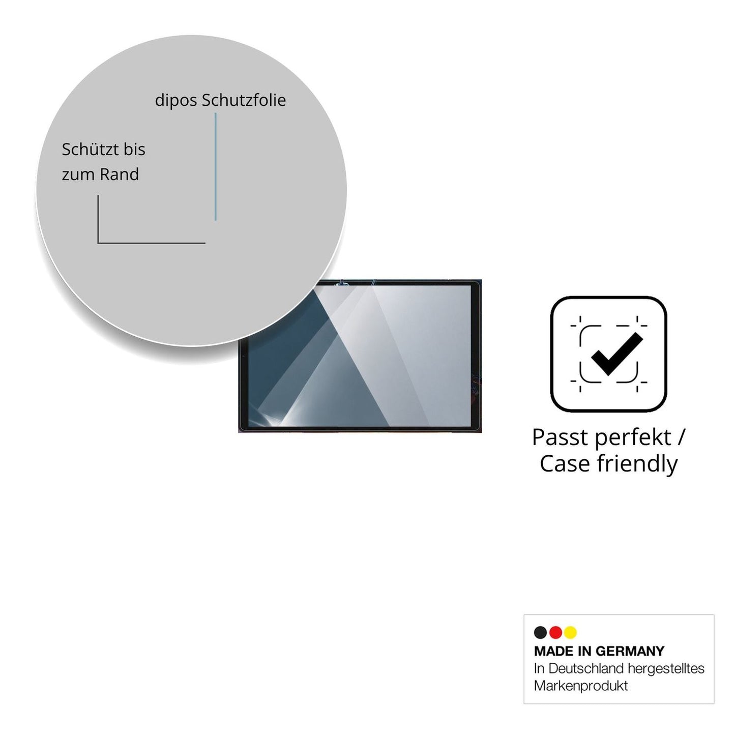 Besonders flexibler Displayschutz mit Anti-Shock-Schicht im Materialmix