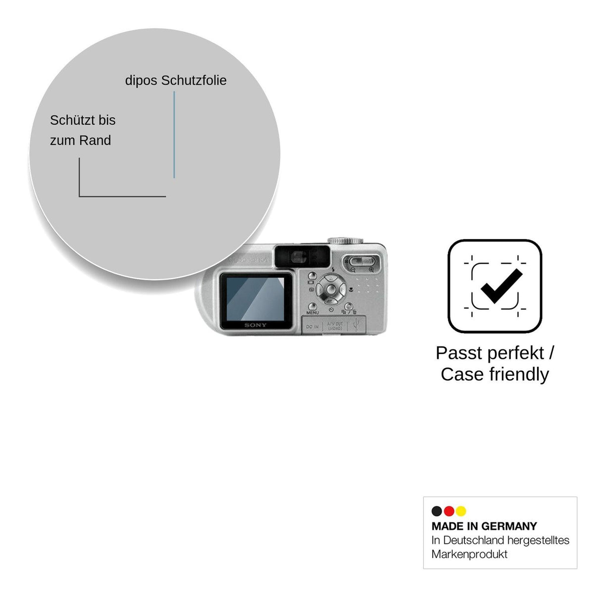 2x Screen Protector for Sony Cyber-Shot DSC-P8 Flexible Glass 9H dipos