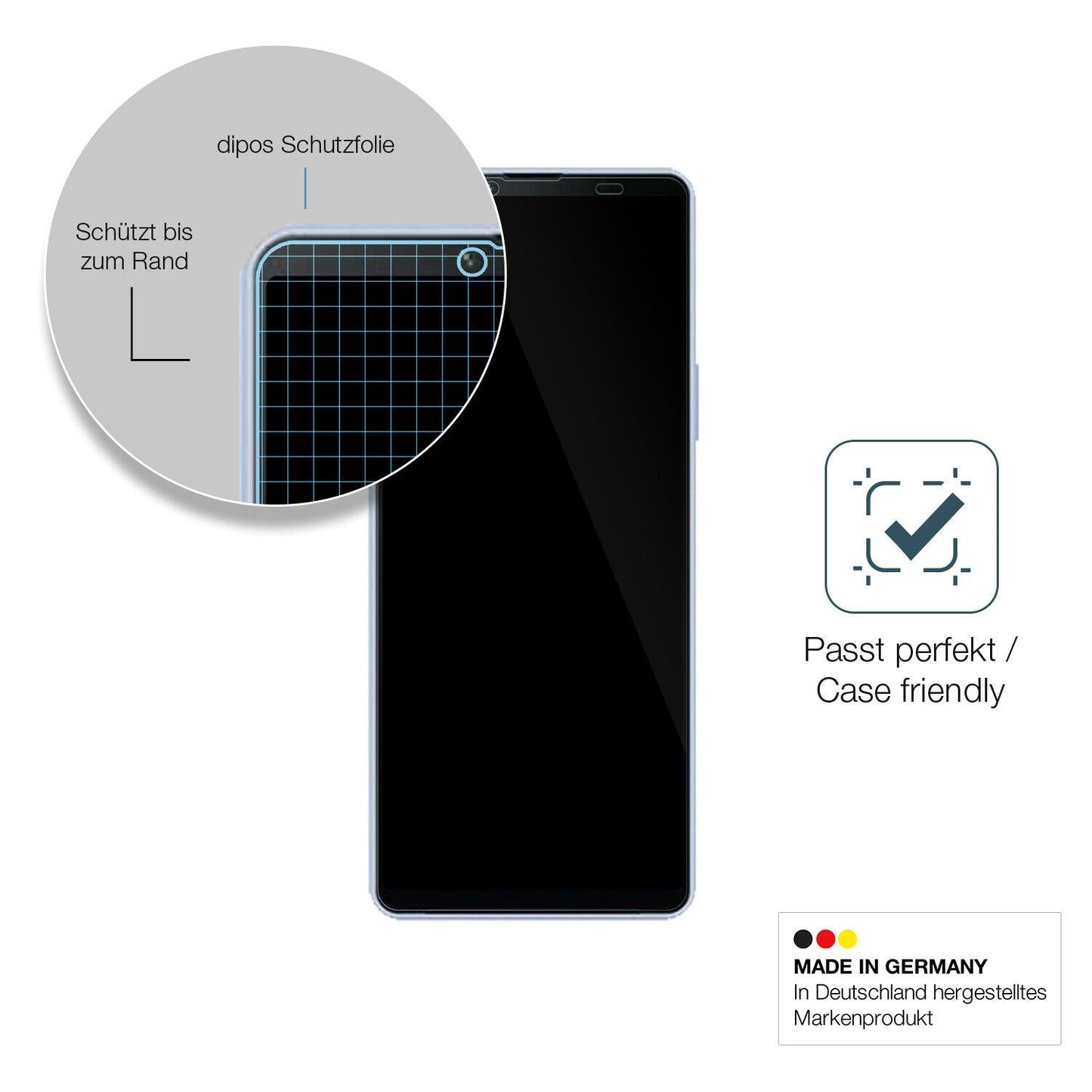 Besonders flexibler Displayschutz mit Anti-Shock-Schicht im Materialmix