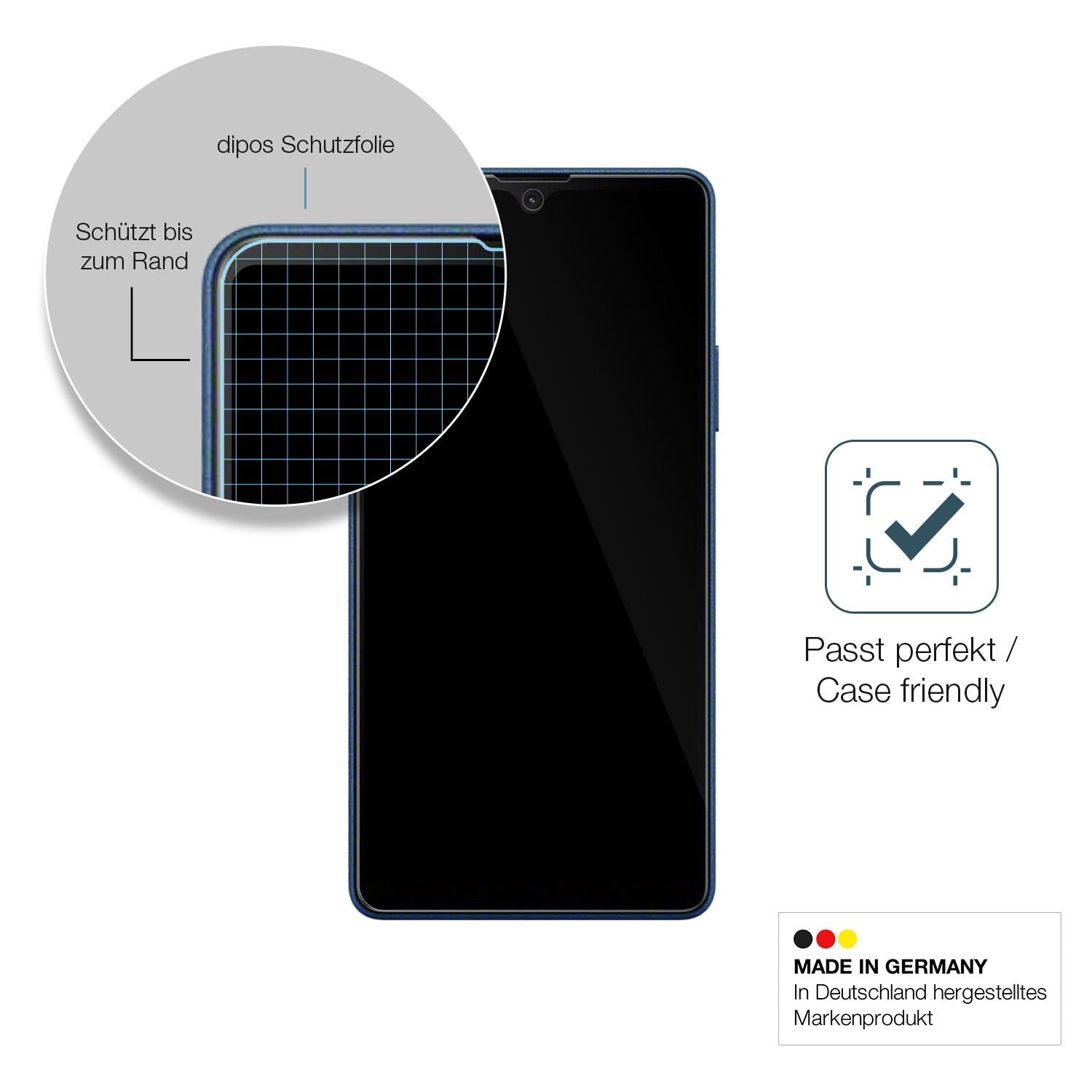 Besonders flexibler Displayschutz mit Anti-Shock-Schicht im Materialmix