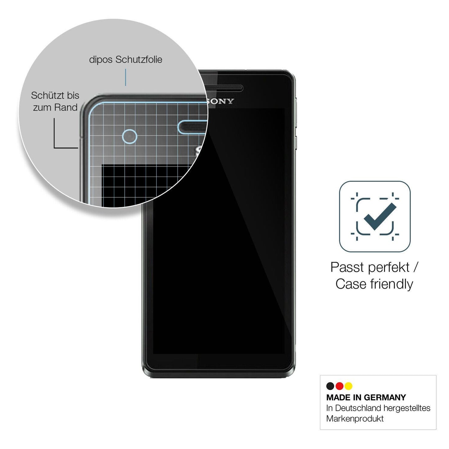 Besonders flexibler Displayschutz mit Anti-Shock-Schicht im Materialmix