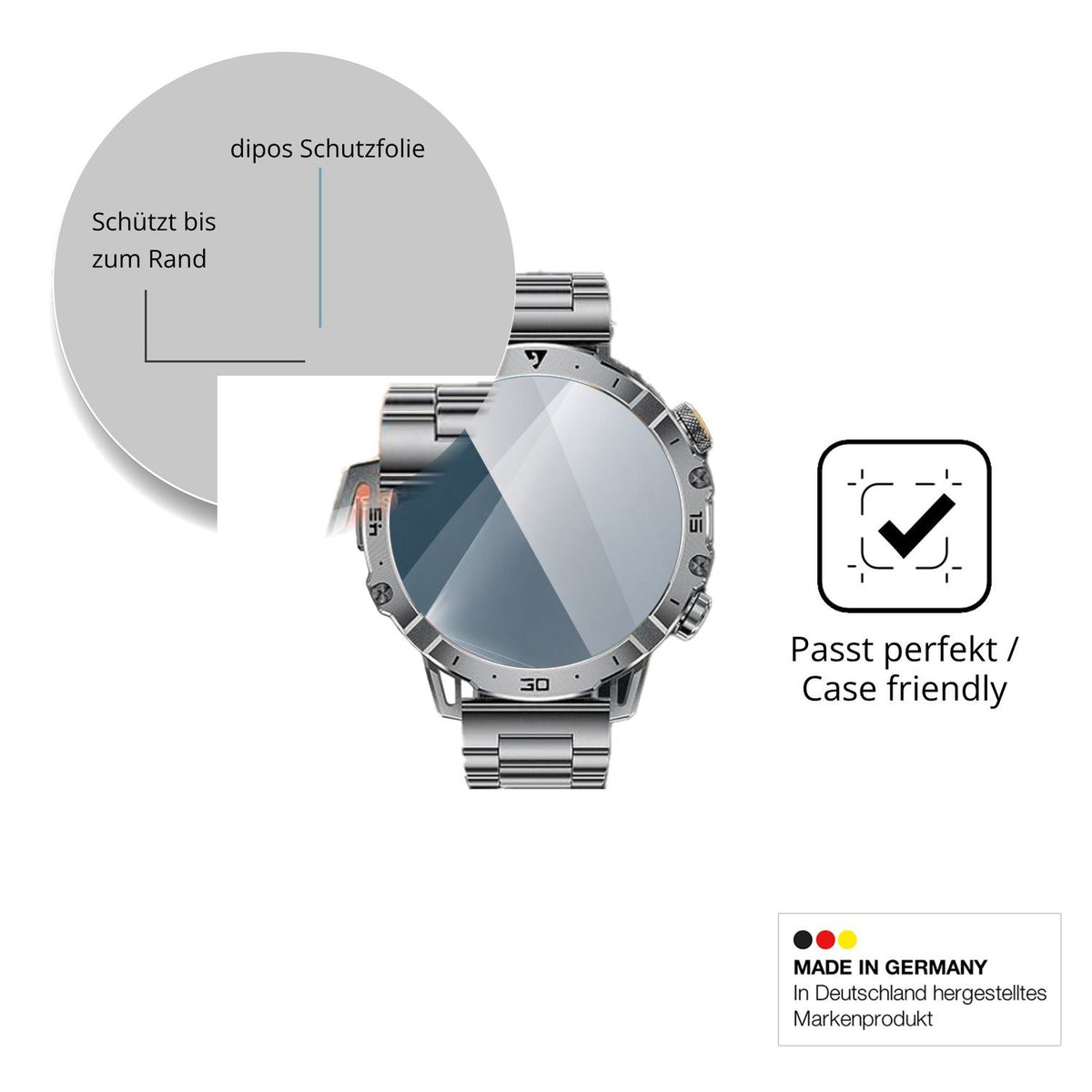 Besonders flexibler Displayschutz mit Anti-Shock-Schicht im Materialmix
