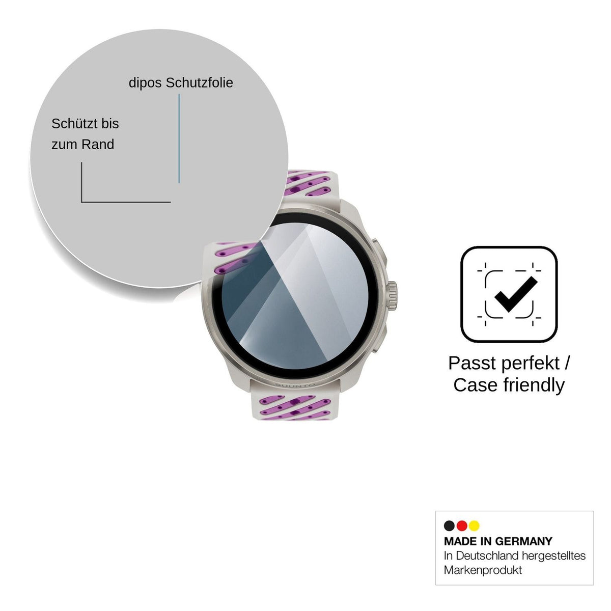 2x Screen Protector for Suunto Race 3S Flexible Glass 9H dipos