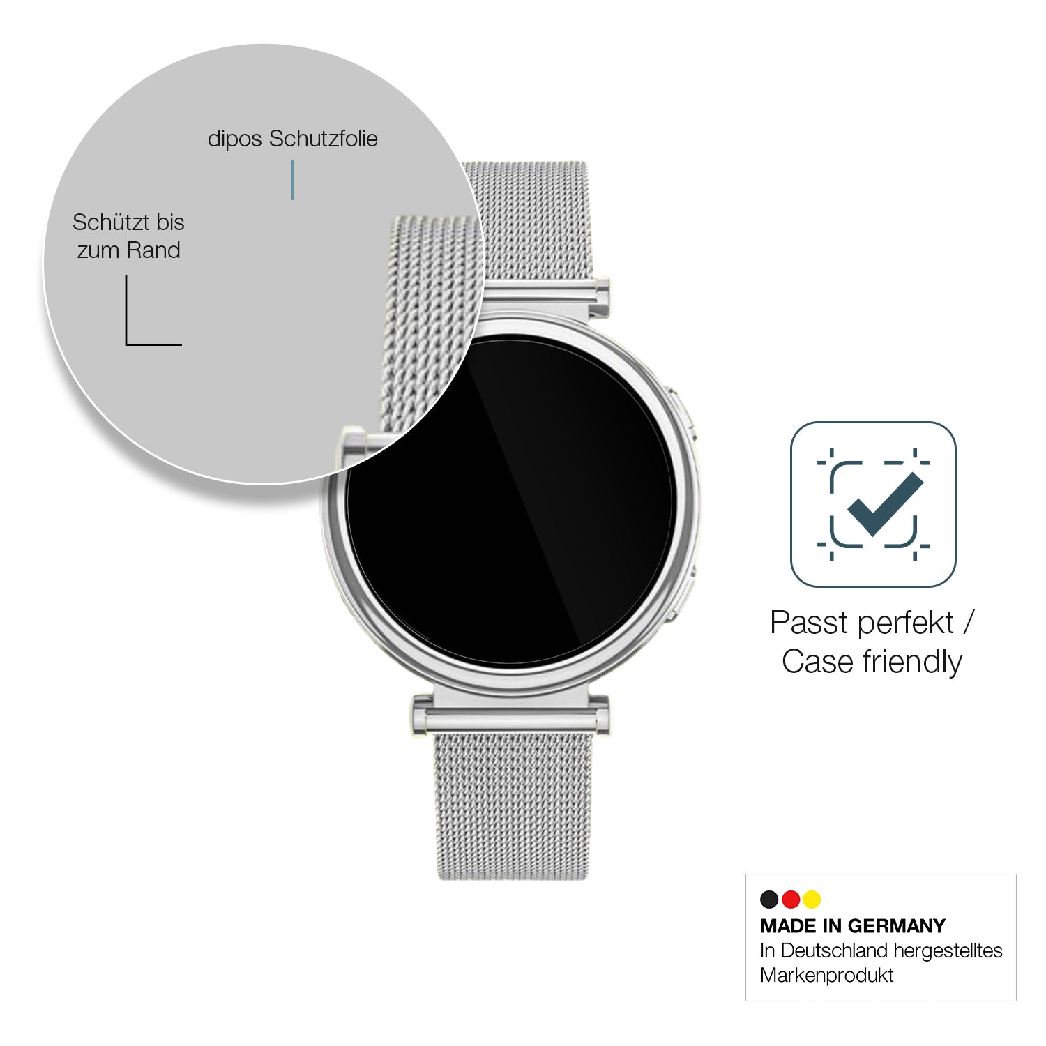 Besonders flexibler Displayschutz mit Anti-Shock-Schicht im Materialmix
