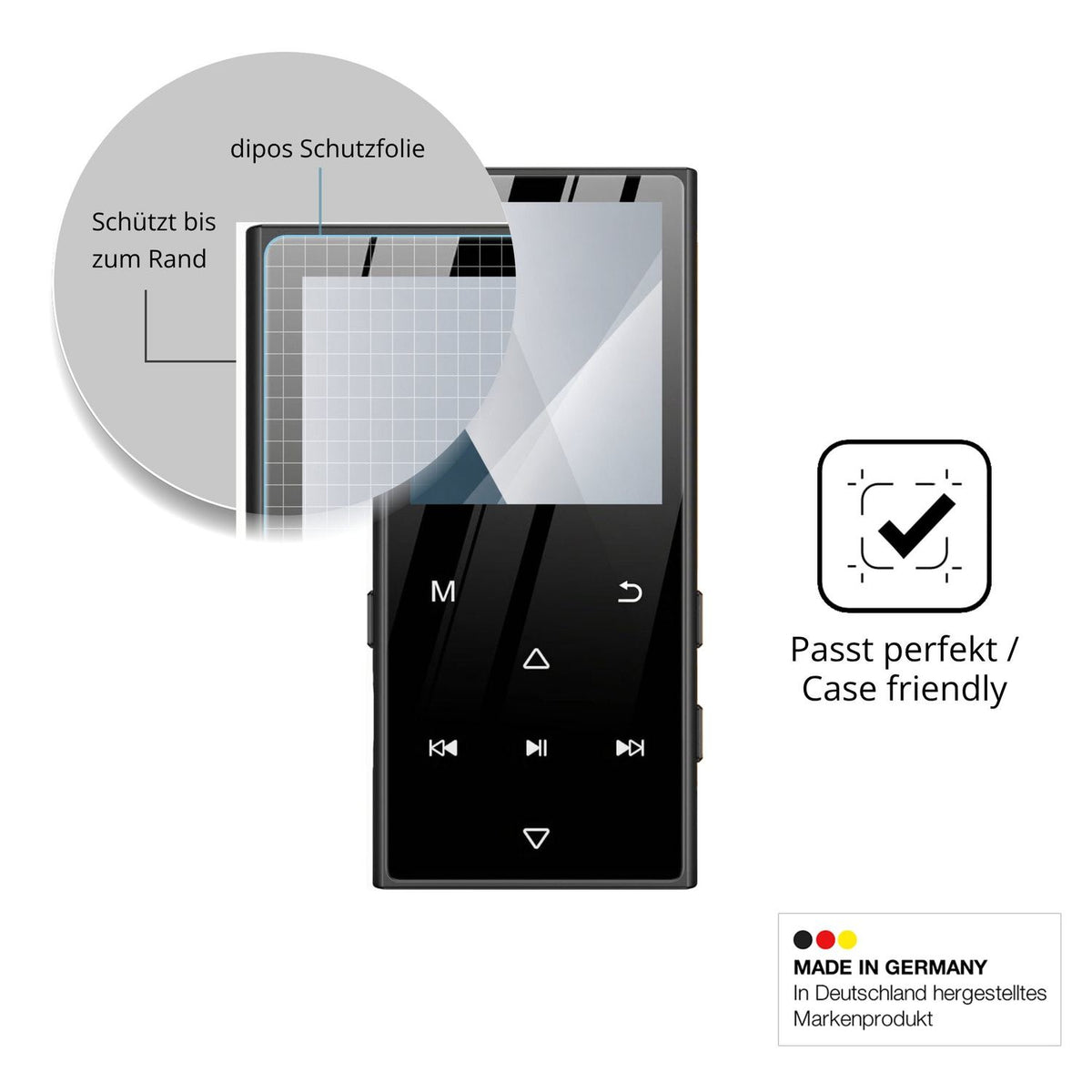 Besonders flexibler Displayschutz mit Anti-Shock-Schicht im Materialmix