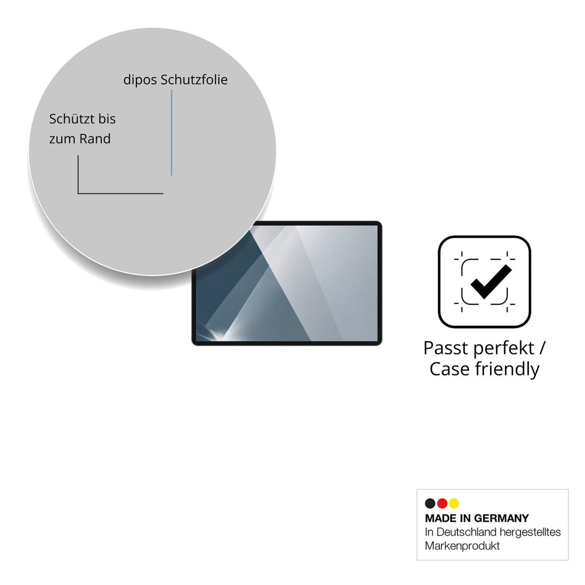 Besonders flexibler Displayschutz mit Anti-Shock-Schicht im Materialmix