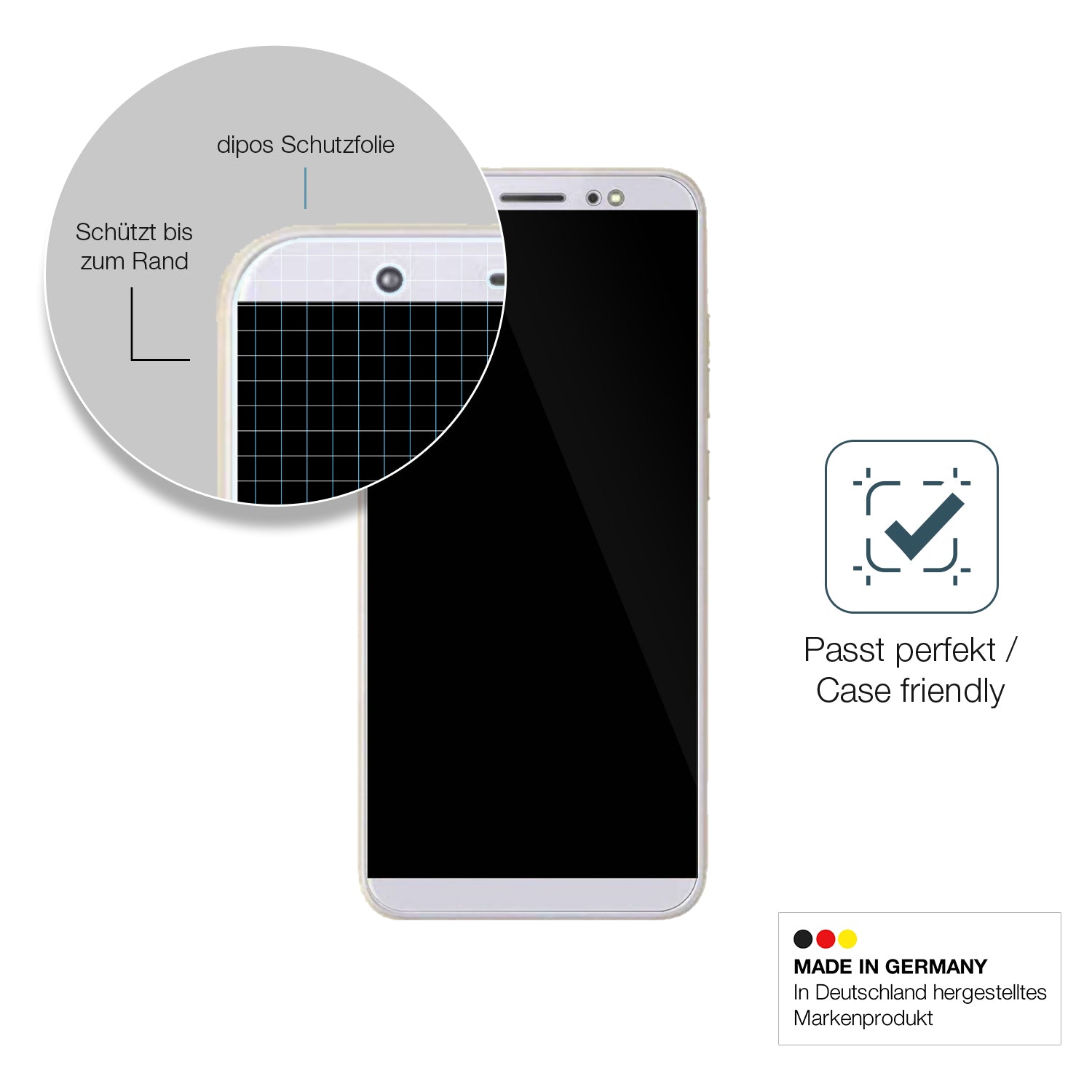 Besonders flexibler Displayschutz mit Anti-Shock-Schicht im Materialmix