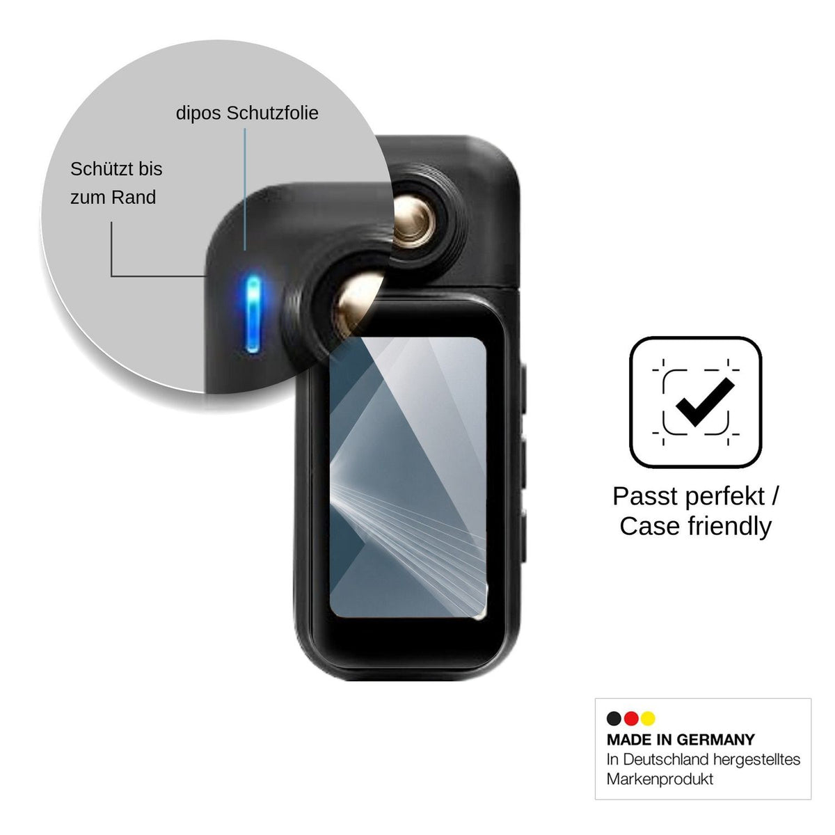 2x Screen Protector for Tiantianle H91 Action Cam Flexible Glass 9H dipos