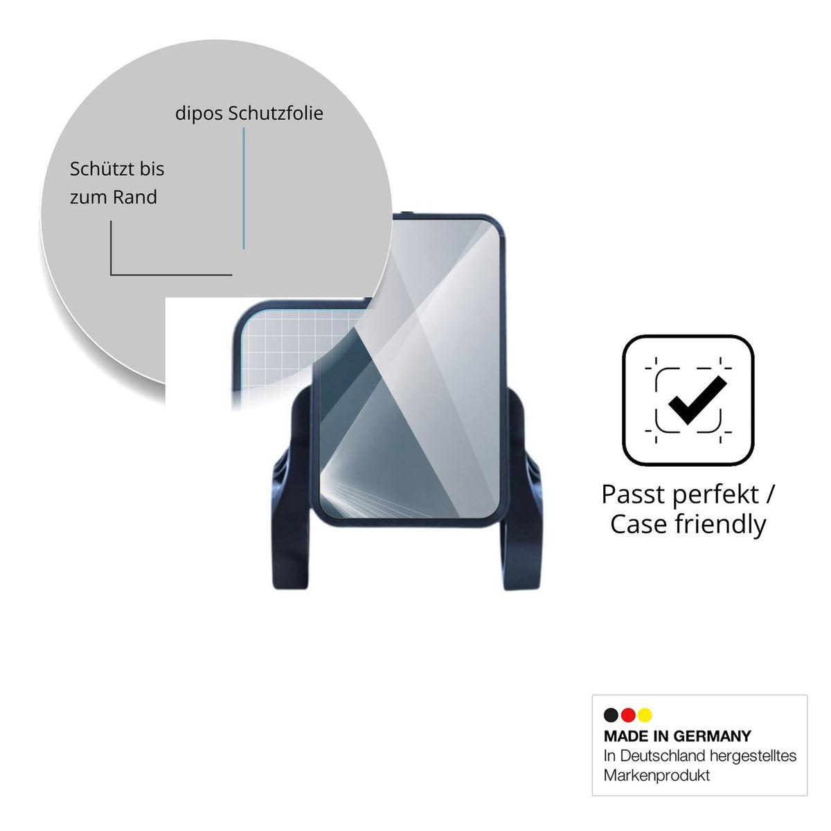 Besonders flexibler Displayschutz mit Anti-Shock-Schicht im Materialmix