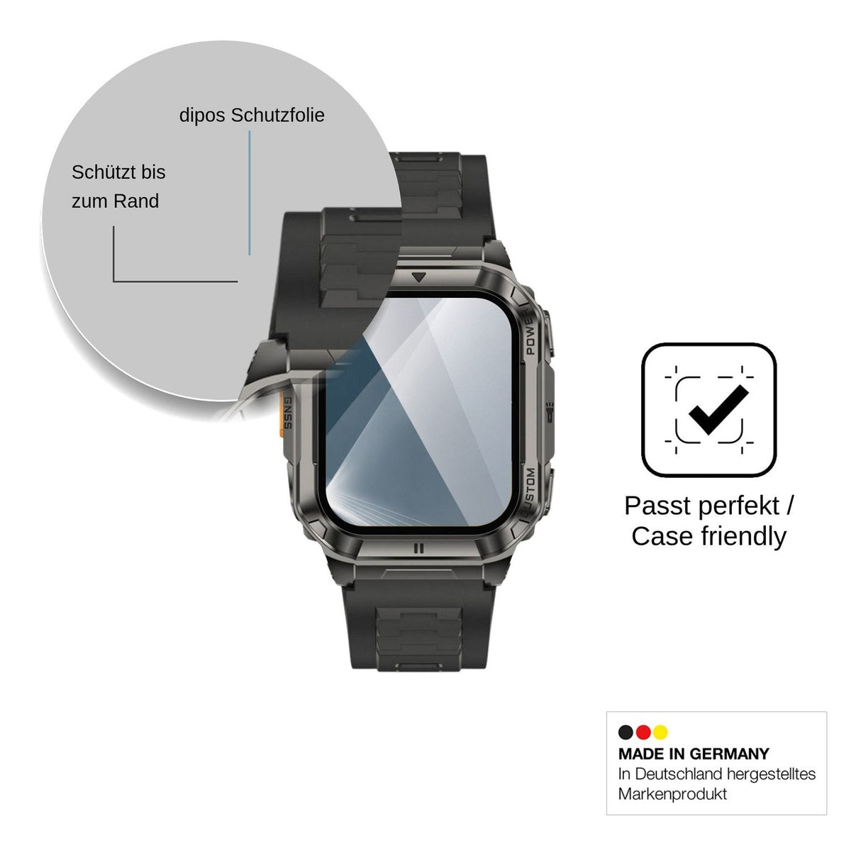 2x Screen Protector for Ulefone Armor Watch Ultra Flexible Glass 9H dipos