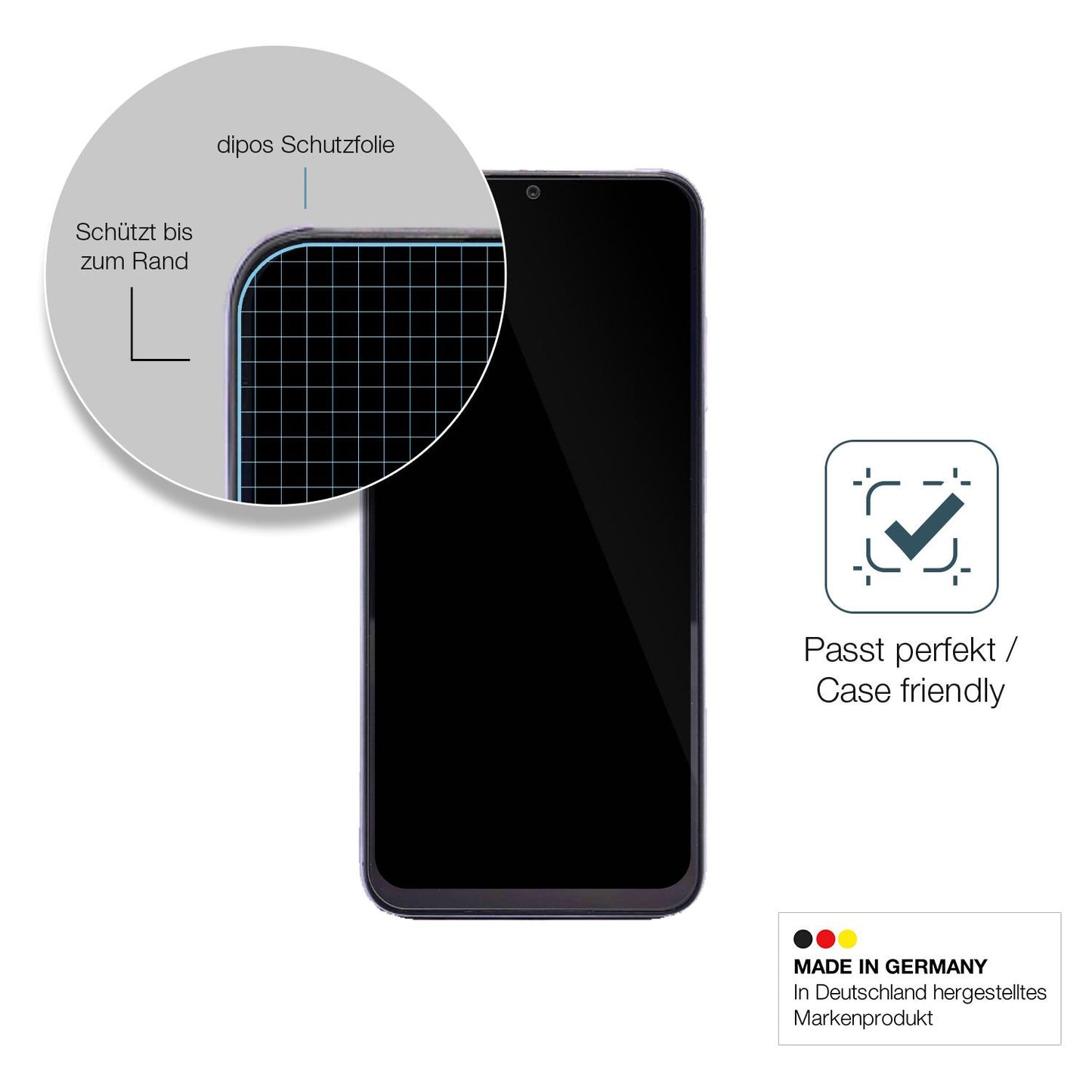 Besonders flexibler Displayschutz mit Anti-Shock-Schicht im Materialmix