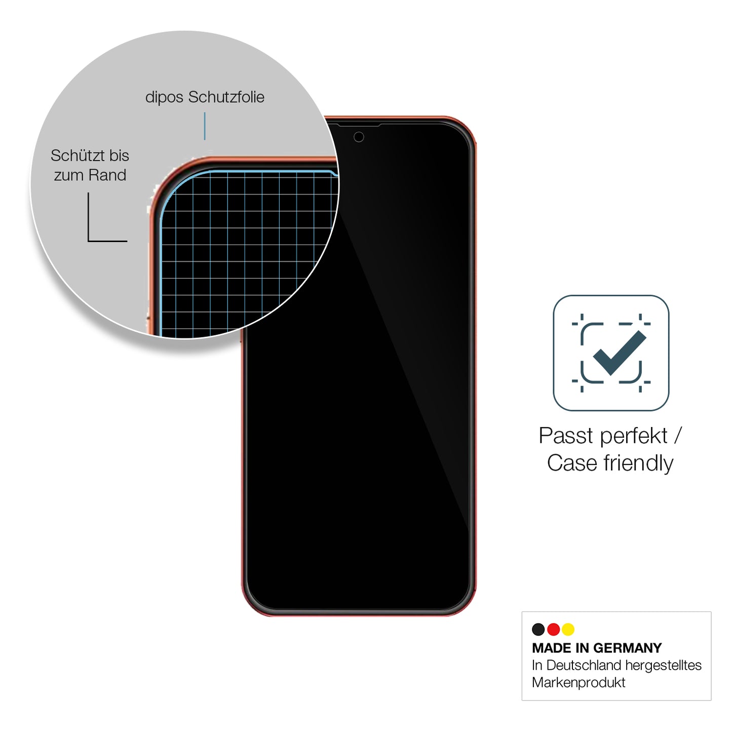 Besonders flexibler Displayschutz mit Anti-Shock-Schicht im Materialmix