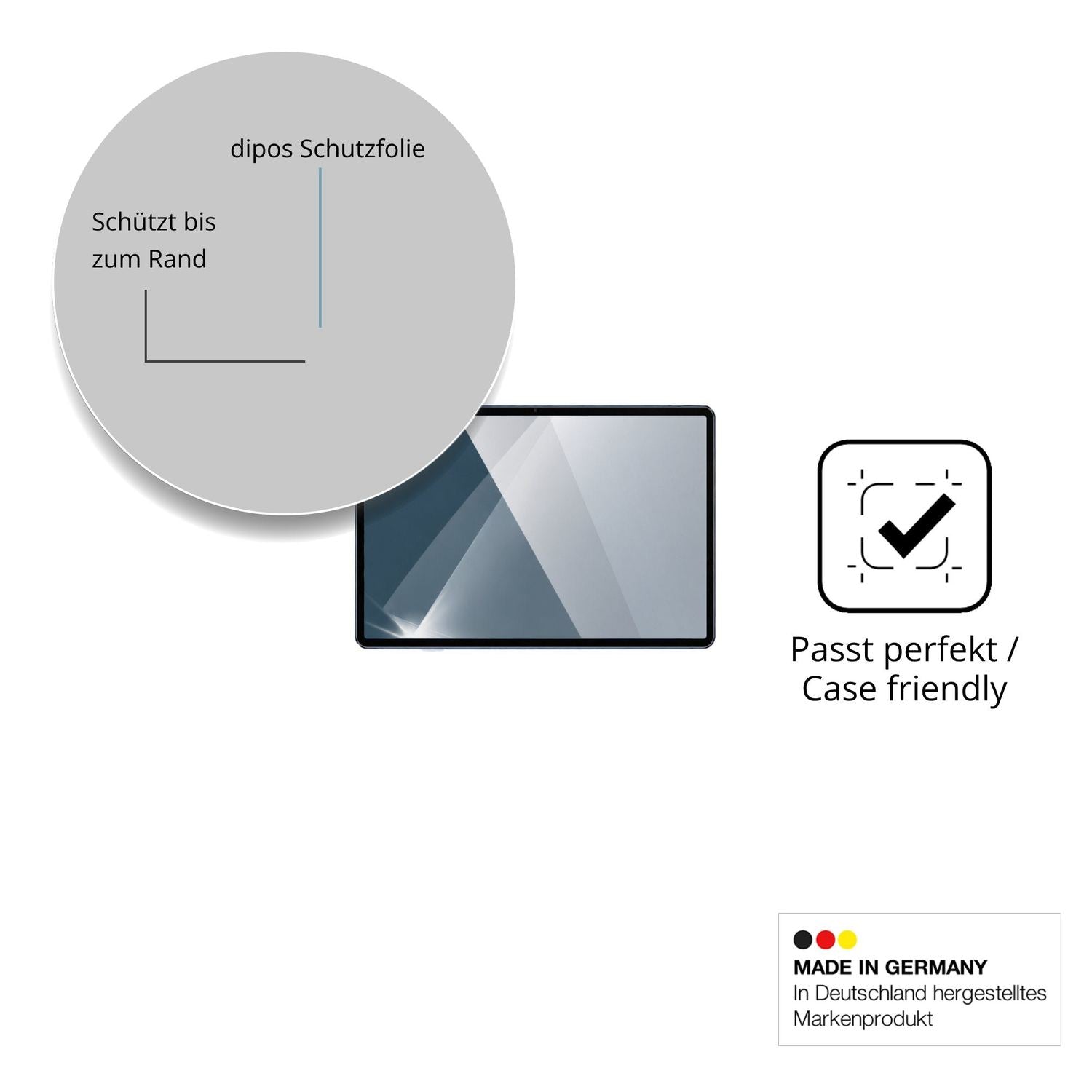 Besonders flexibler Displayschutz mit Anti-Shock-Schicht im Materialmix