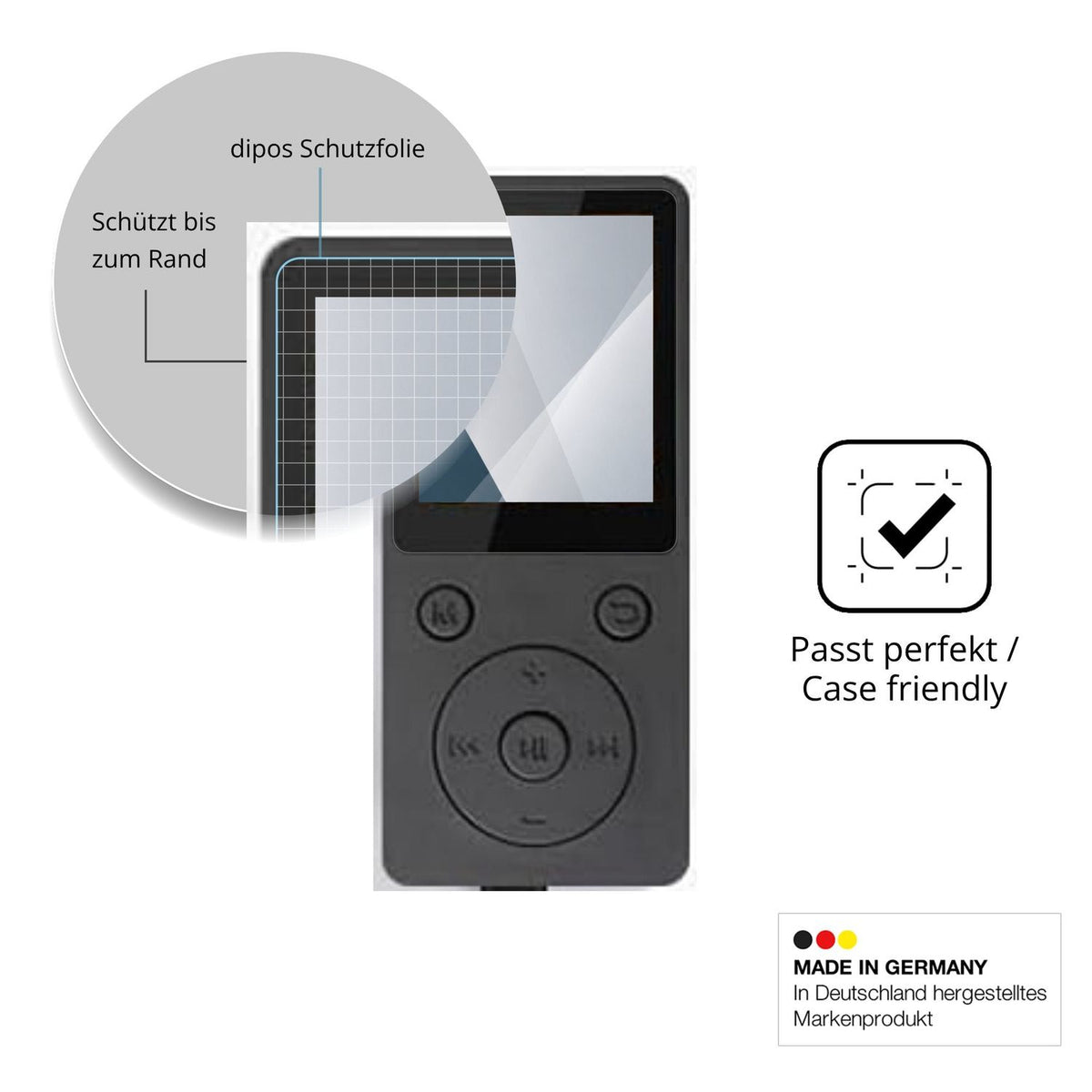 Besonders flexibler Displayschutz mit Anti-Shock-Schicht im Materialmix