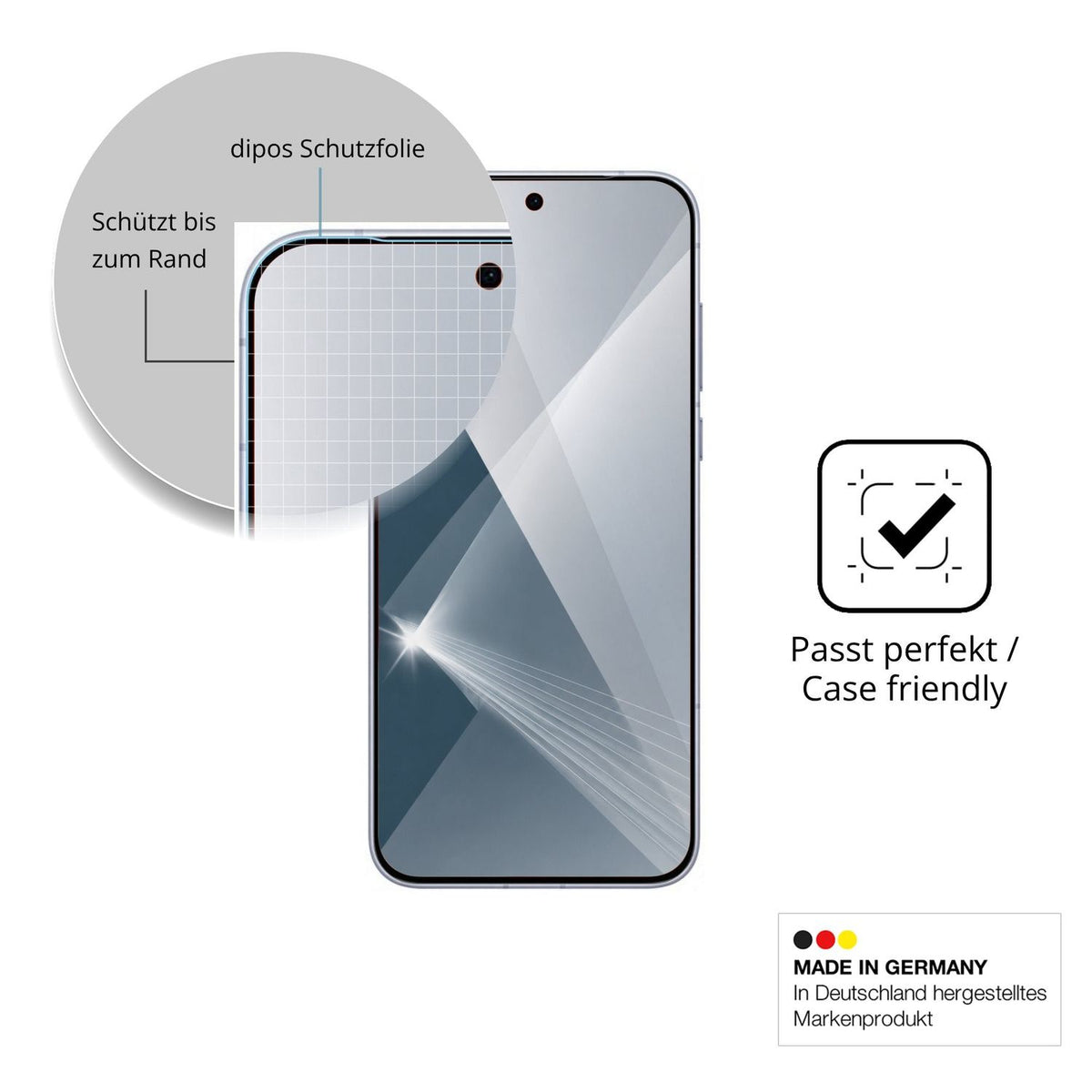 Besonders flexibler Displayschutz mit Anti-Shock-Schicht im Materialmix