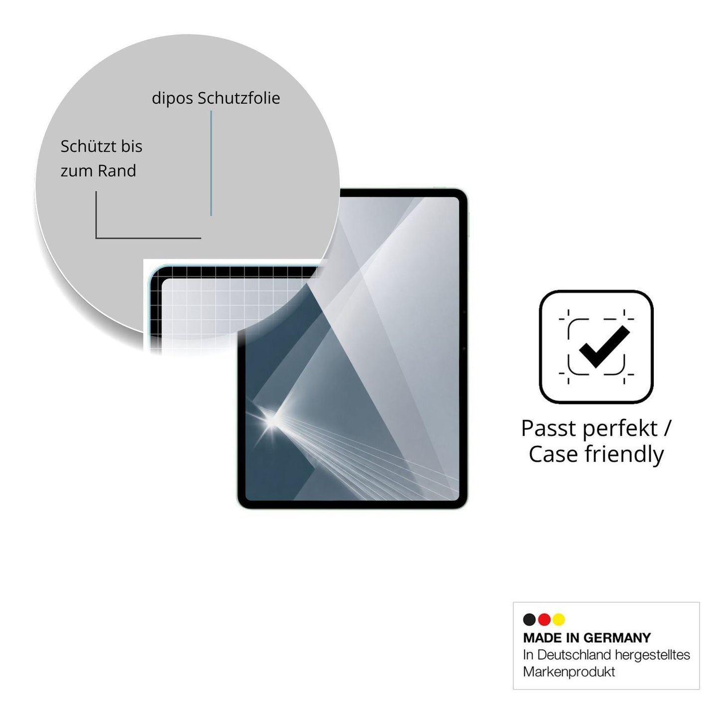 Besonders flexibler Displayschutz mit Anti-Shock-Schicht im Materialmix