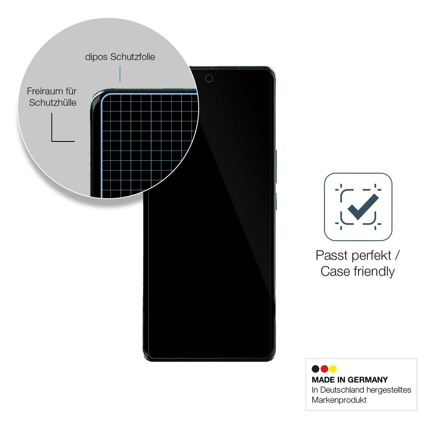 Besonders flexibler Displayschutz mit Anti-Shock-Schicht im Materialmix