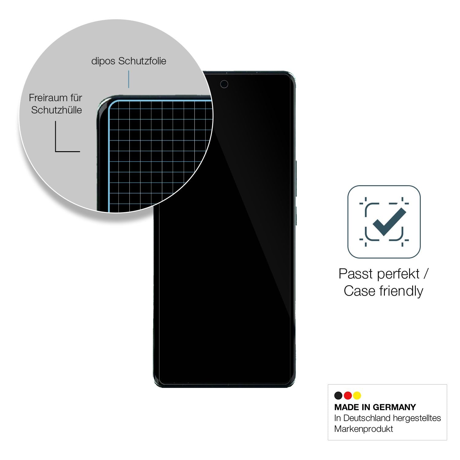 Besonders flexibler Displayschutz mit Anti-Shock-Schicht im Materialmix