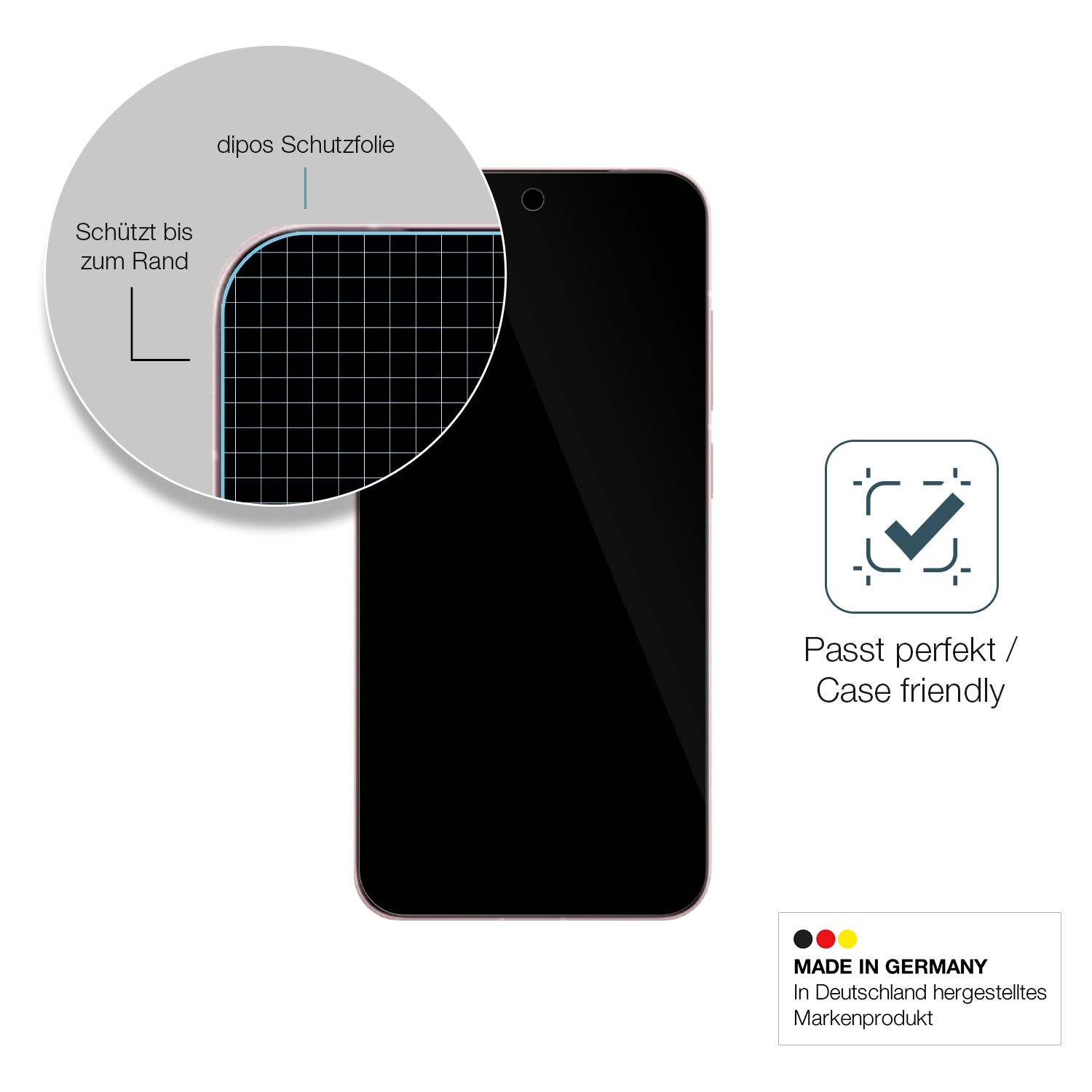 Besonders flexibler Displayschutz mit Anti-Shock-Schicht im Materialmix
