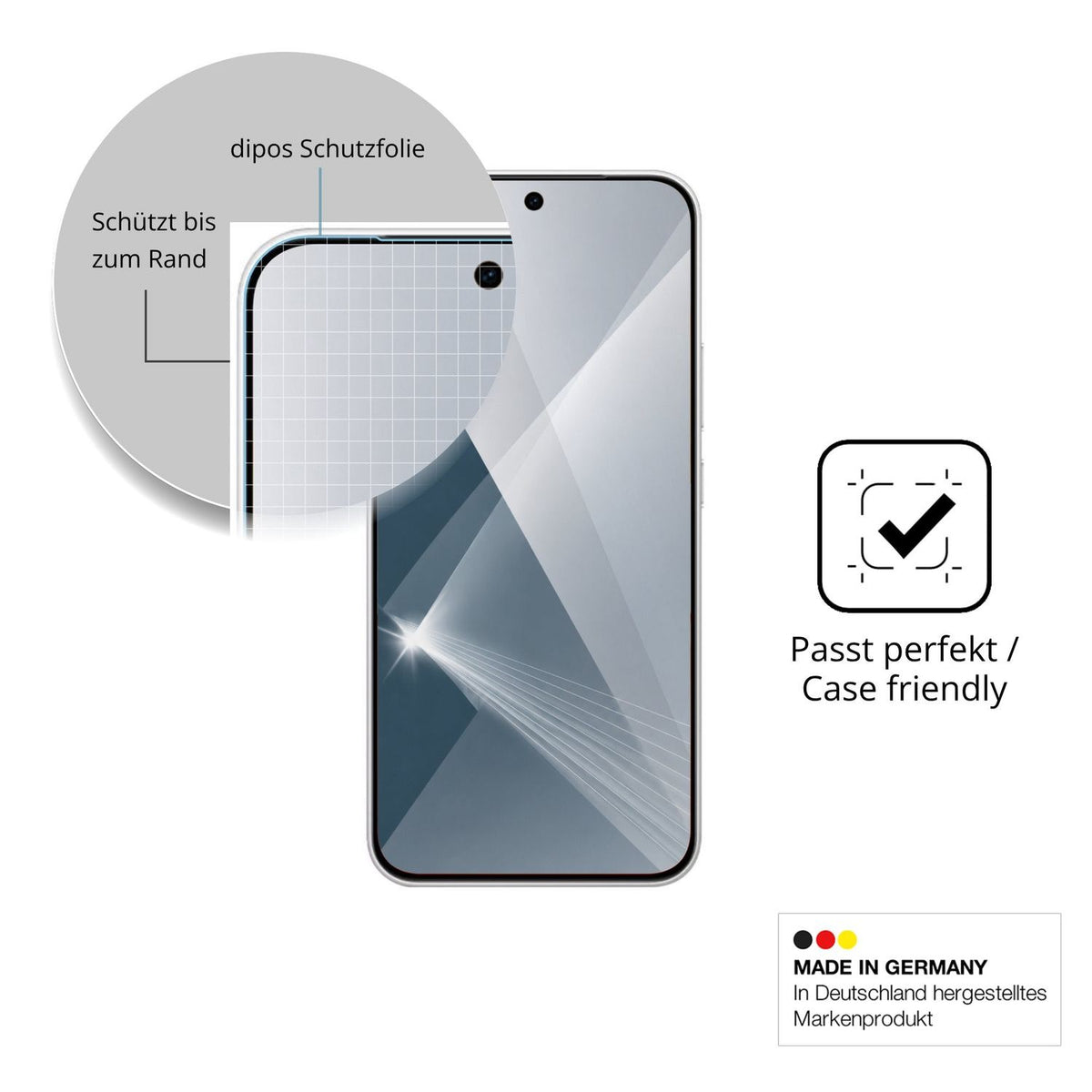 Besonders flexibler Displayschutz mit Anti-Shock-Schicht im Materialmix