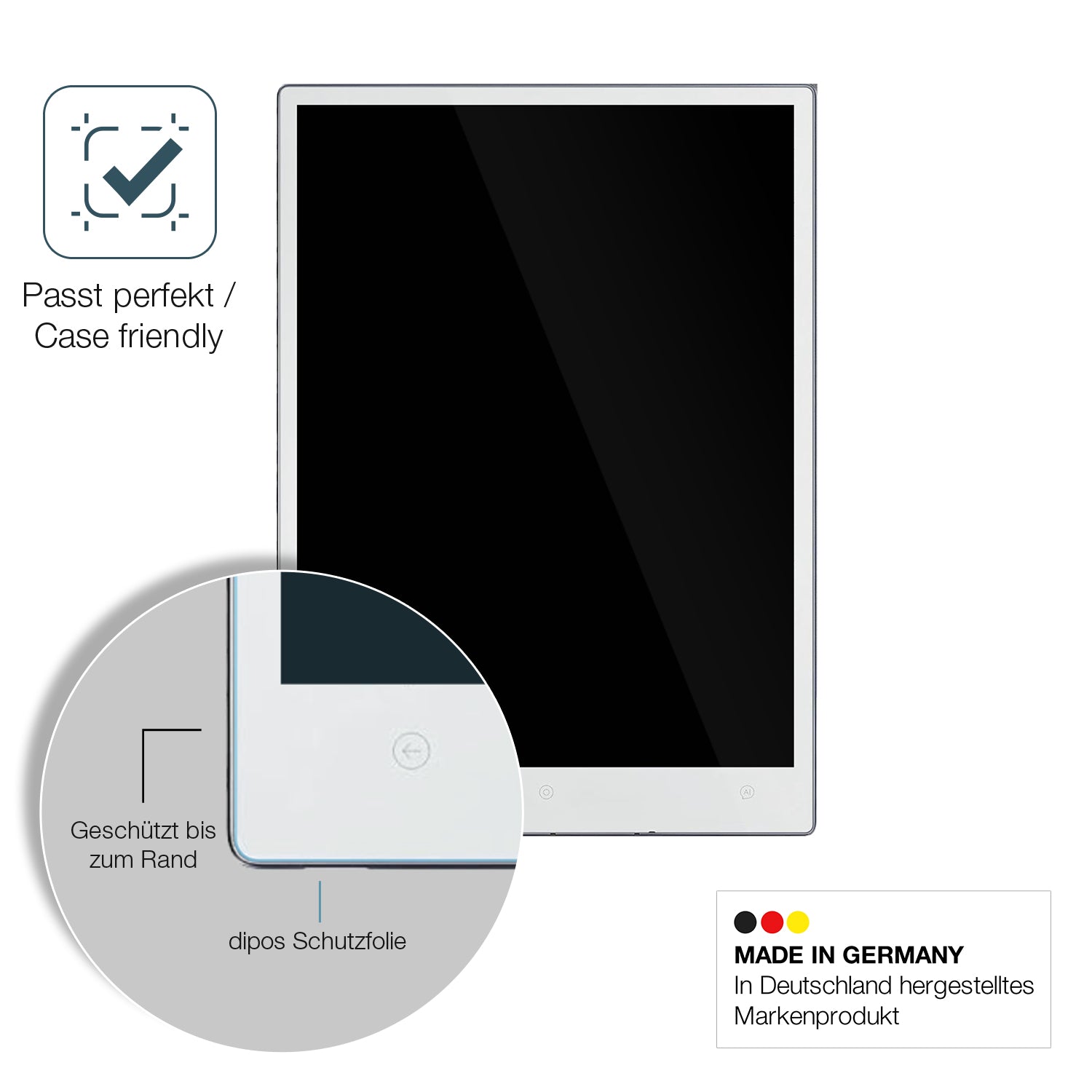 Besonders flexibler Displayschutz mit Anti-Shock-Schicht im Materialmix